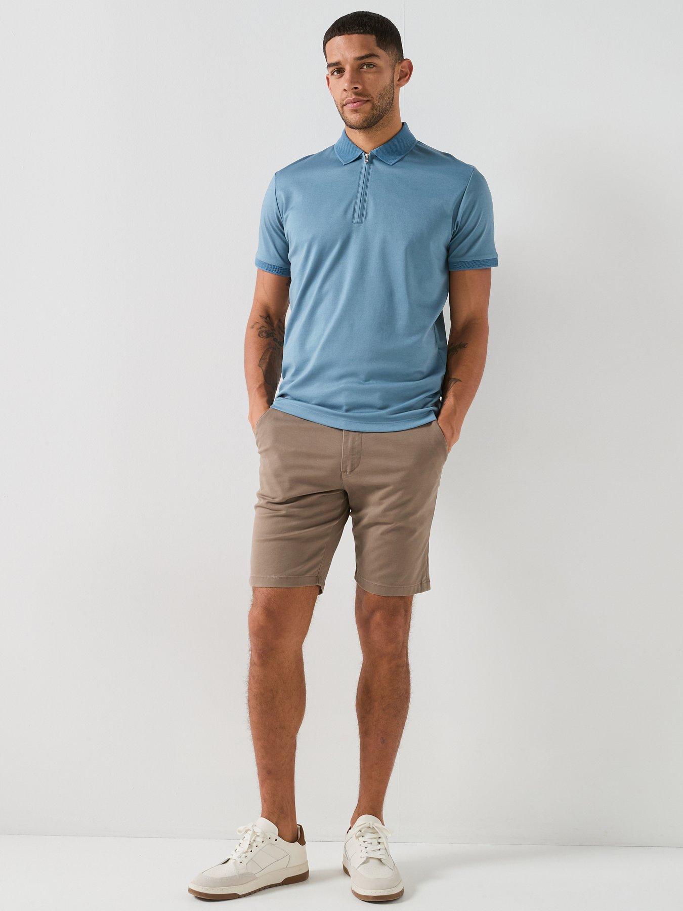 Image 3 of 4 of Selected Selected Fave Zip Short Sleeve Polo Shirt