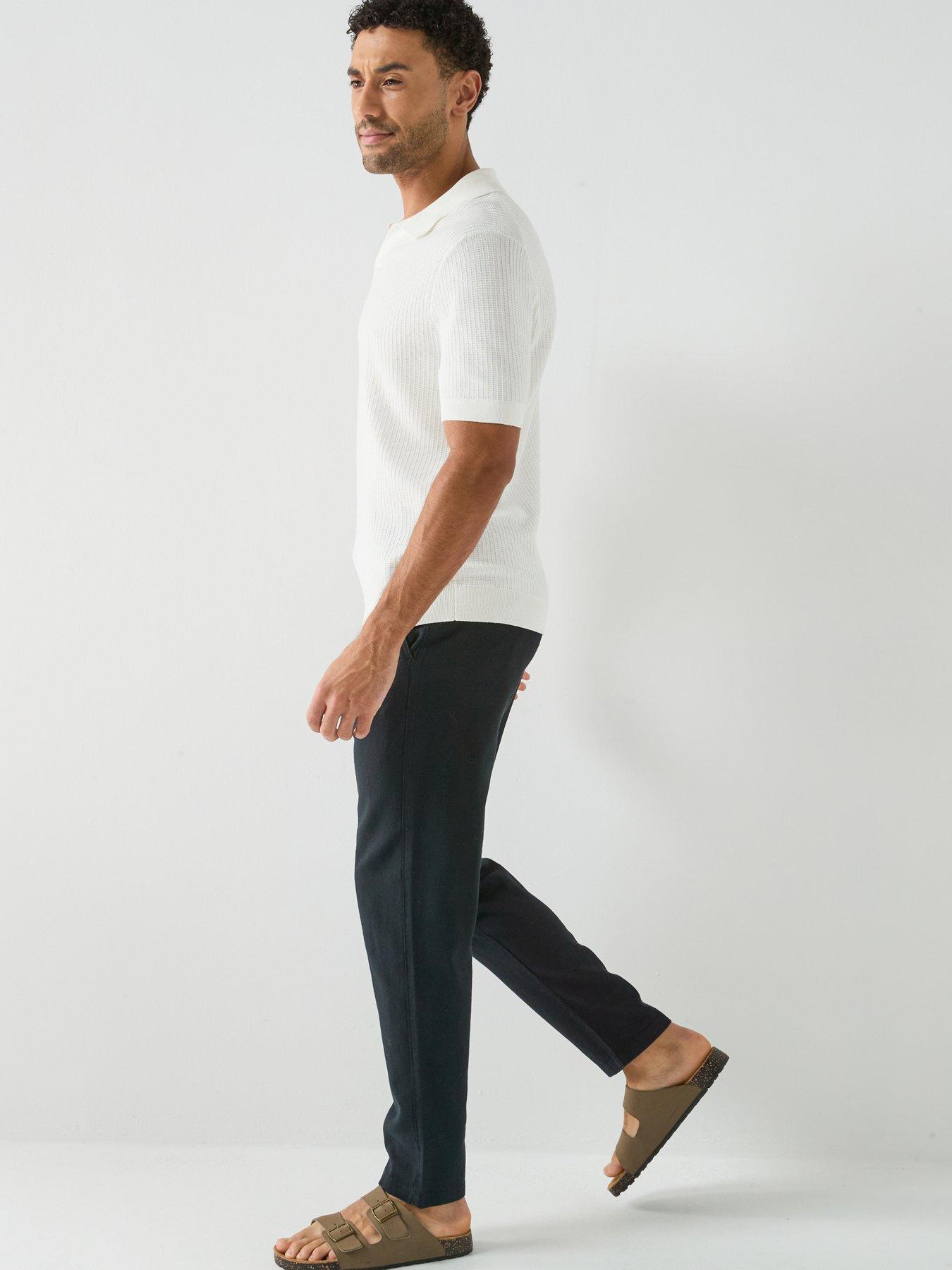 Image 6 of 6 of Selected Selected Brody Slim Fit Linen Trousers