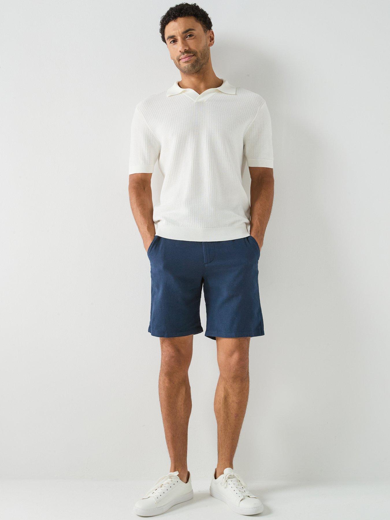 Image 3 of 6 of Selected Selected Brody Slim Fit Linen Shorts