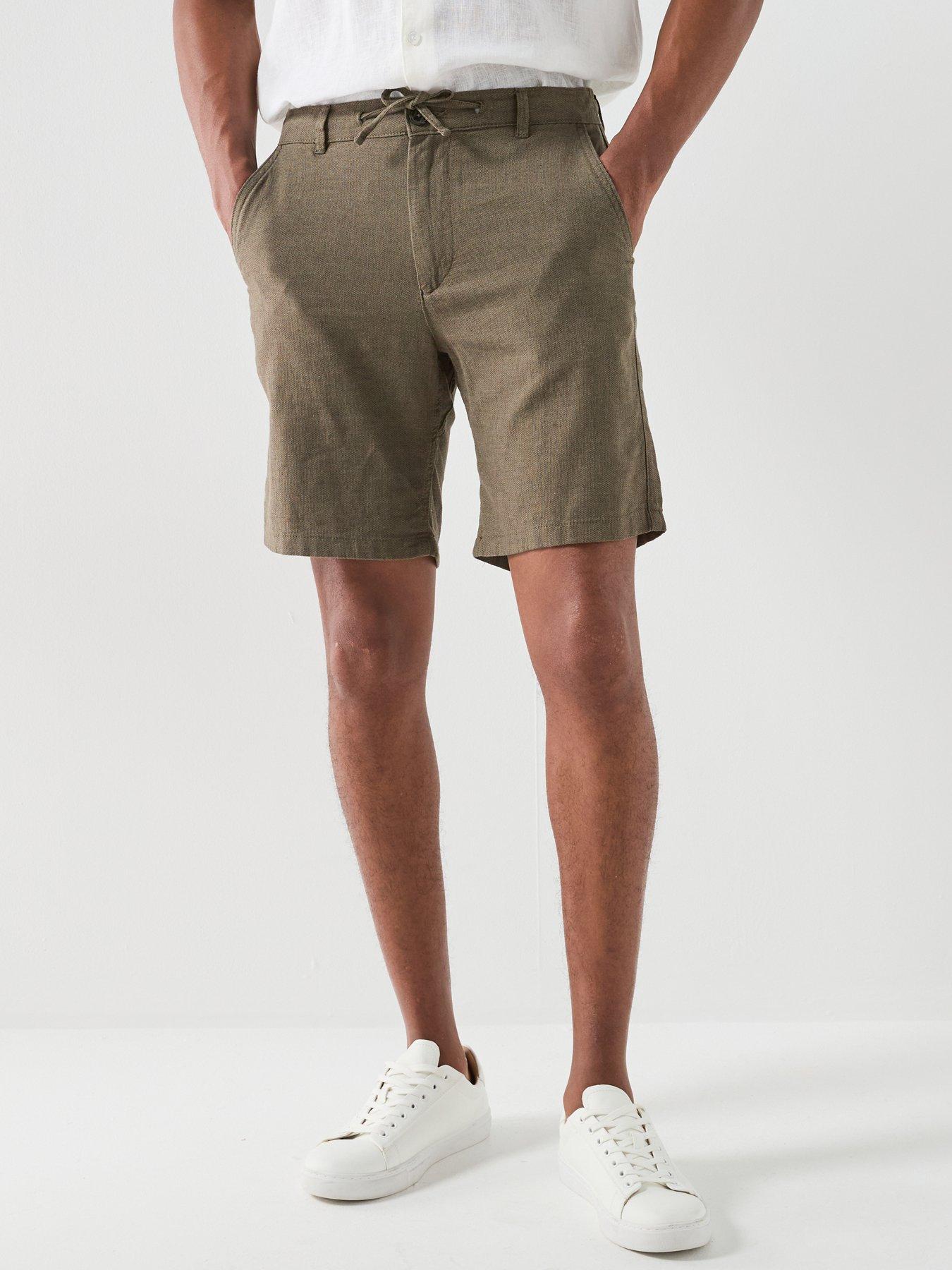 Image 1 of 4 of Selected Selected Brody Slim Fit Linen Shorts