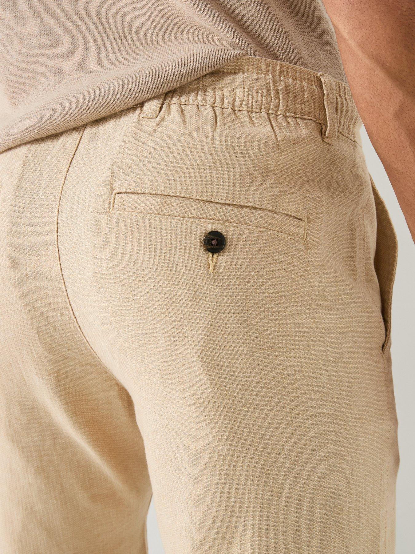 selected-brody-slim-fit-linen-shorts-browndetail