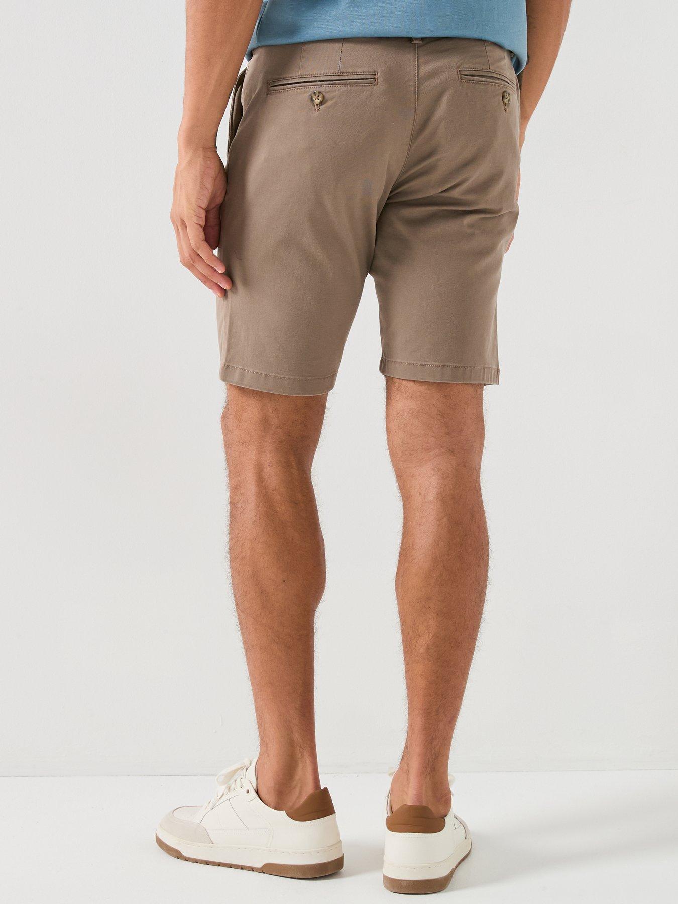 selected-miles-slim-fit-flex-shorts-brownstillFront