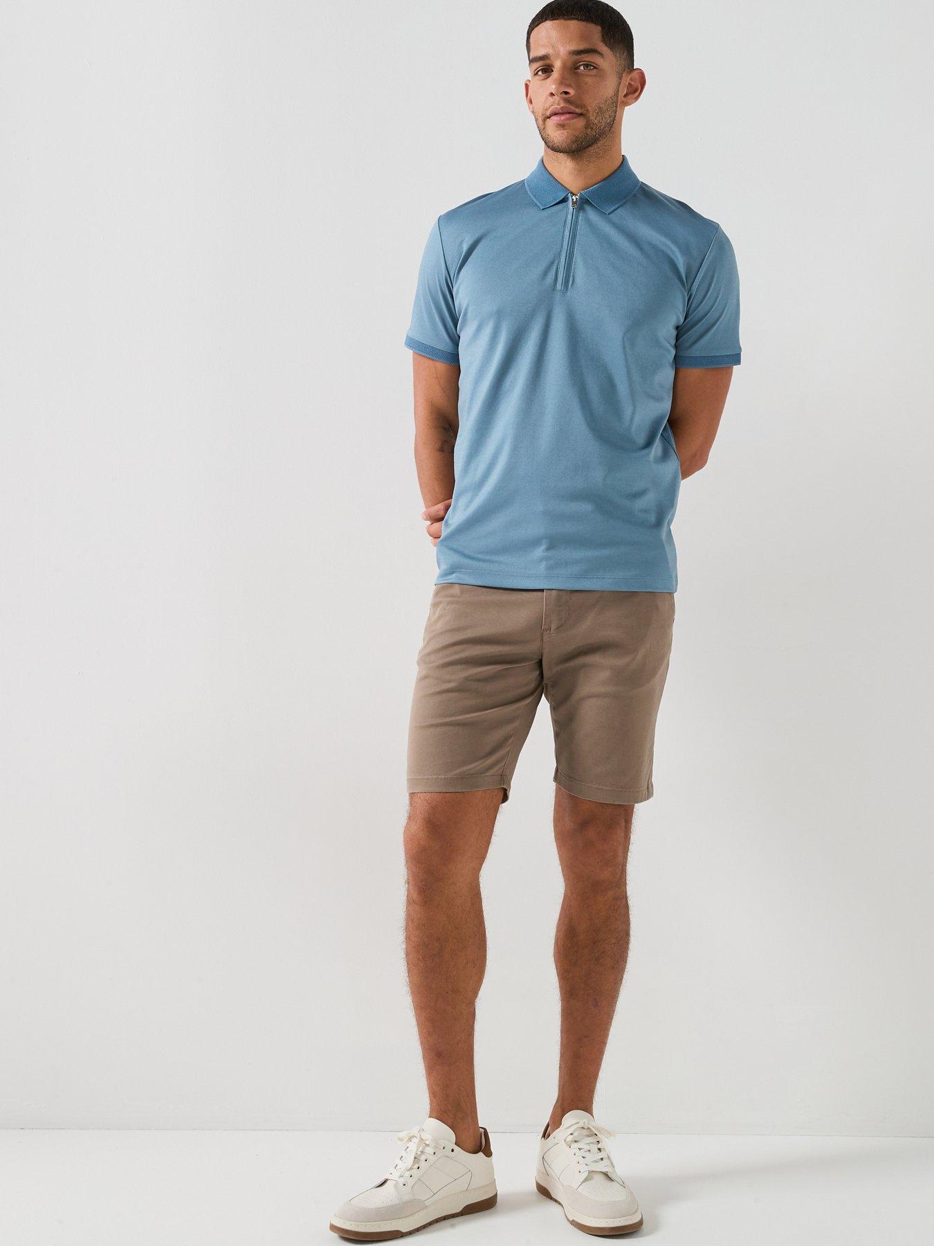 selected-miles-slim-fit-flex-shorts-brownback