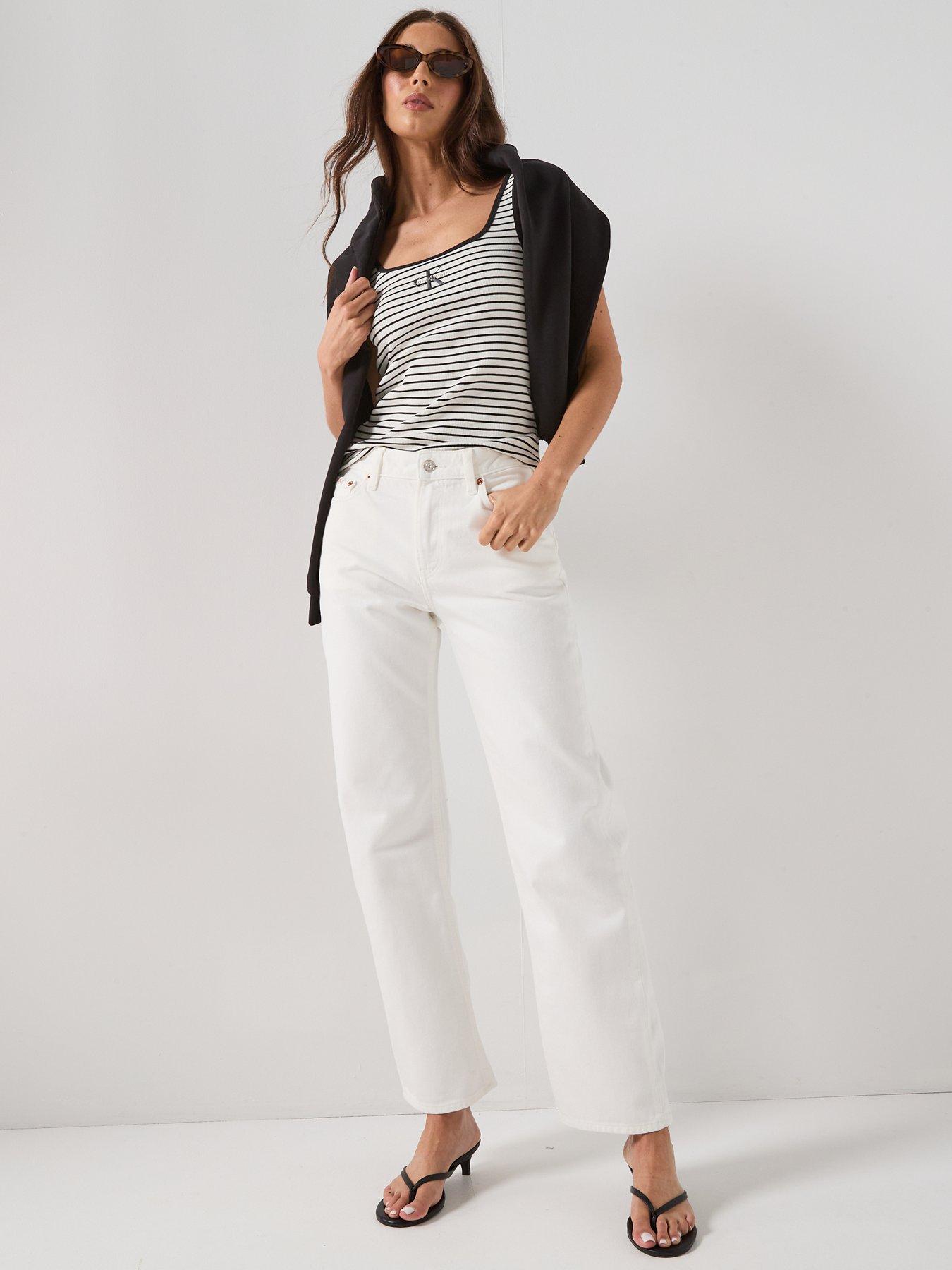 Image 3 of 6 of Calvin Klein Jeans '90s Straight Jean - White