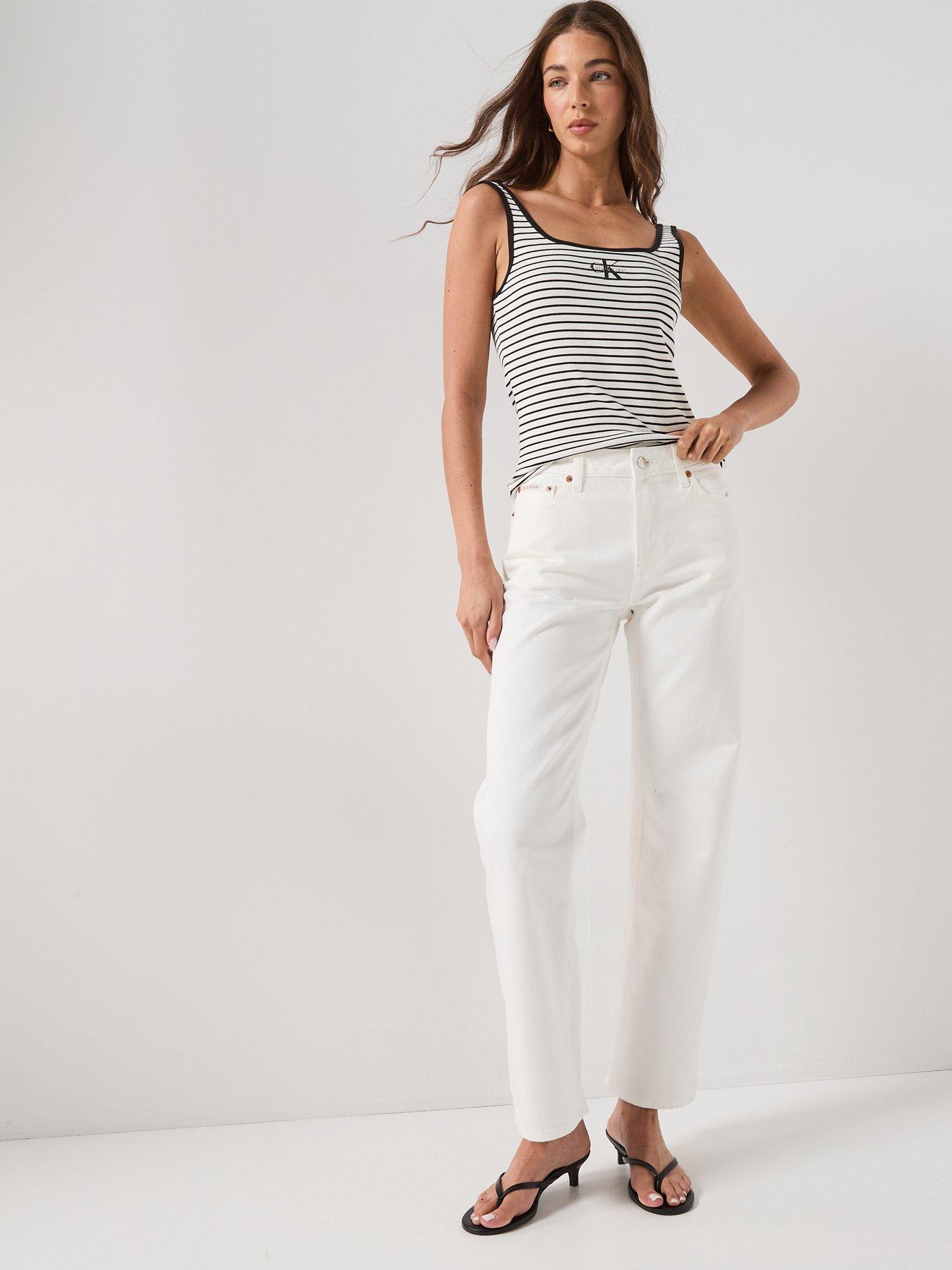 Image 6 of 6 of Calvin Klein Jeans '90s Straight Jean - White