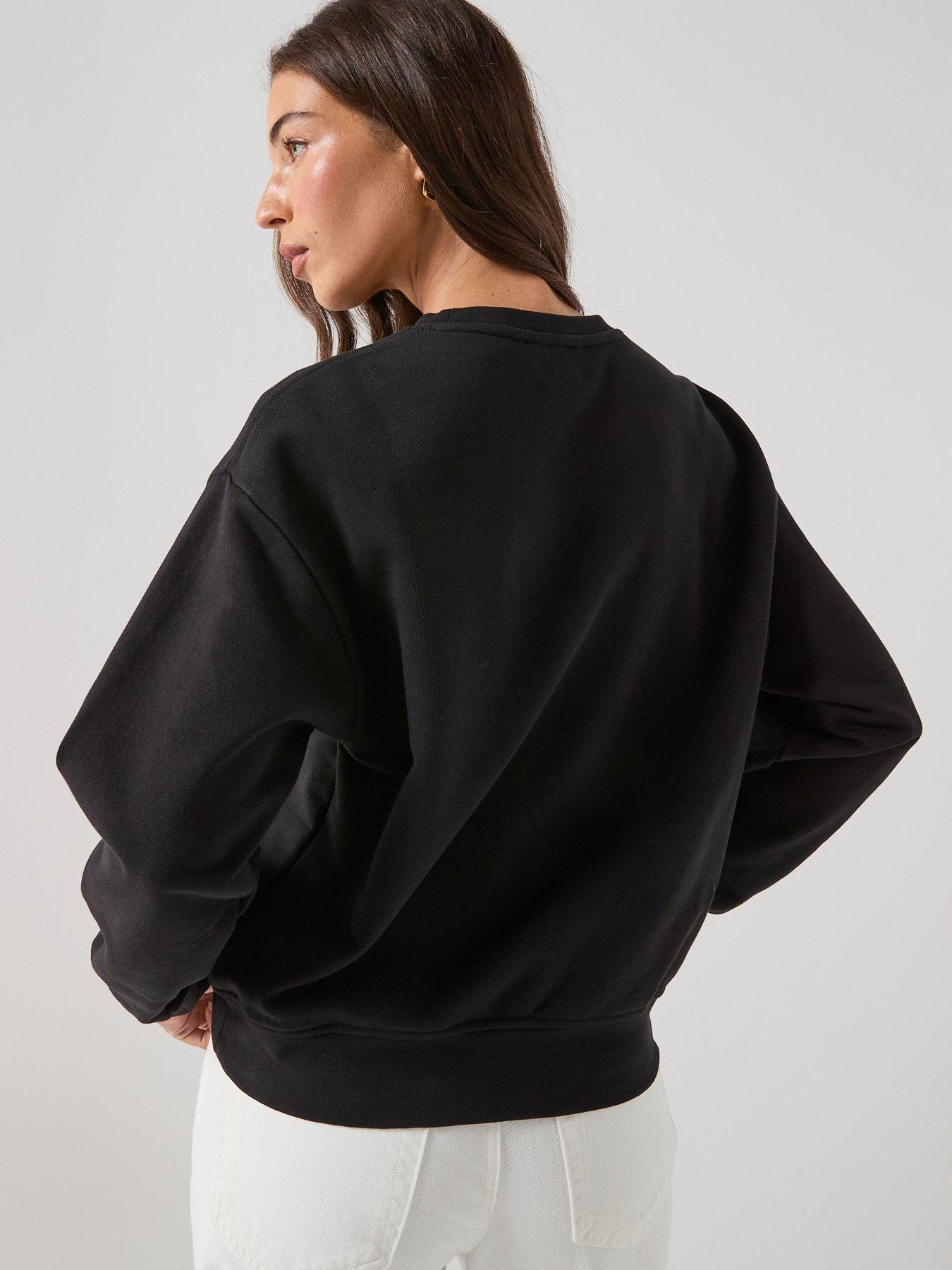 calvin-klein-jeans-long-sleeve-crew-neck-sweatshirt-blackstillFront