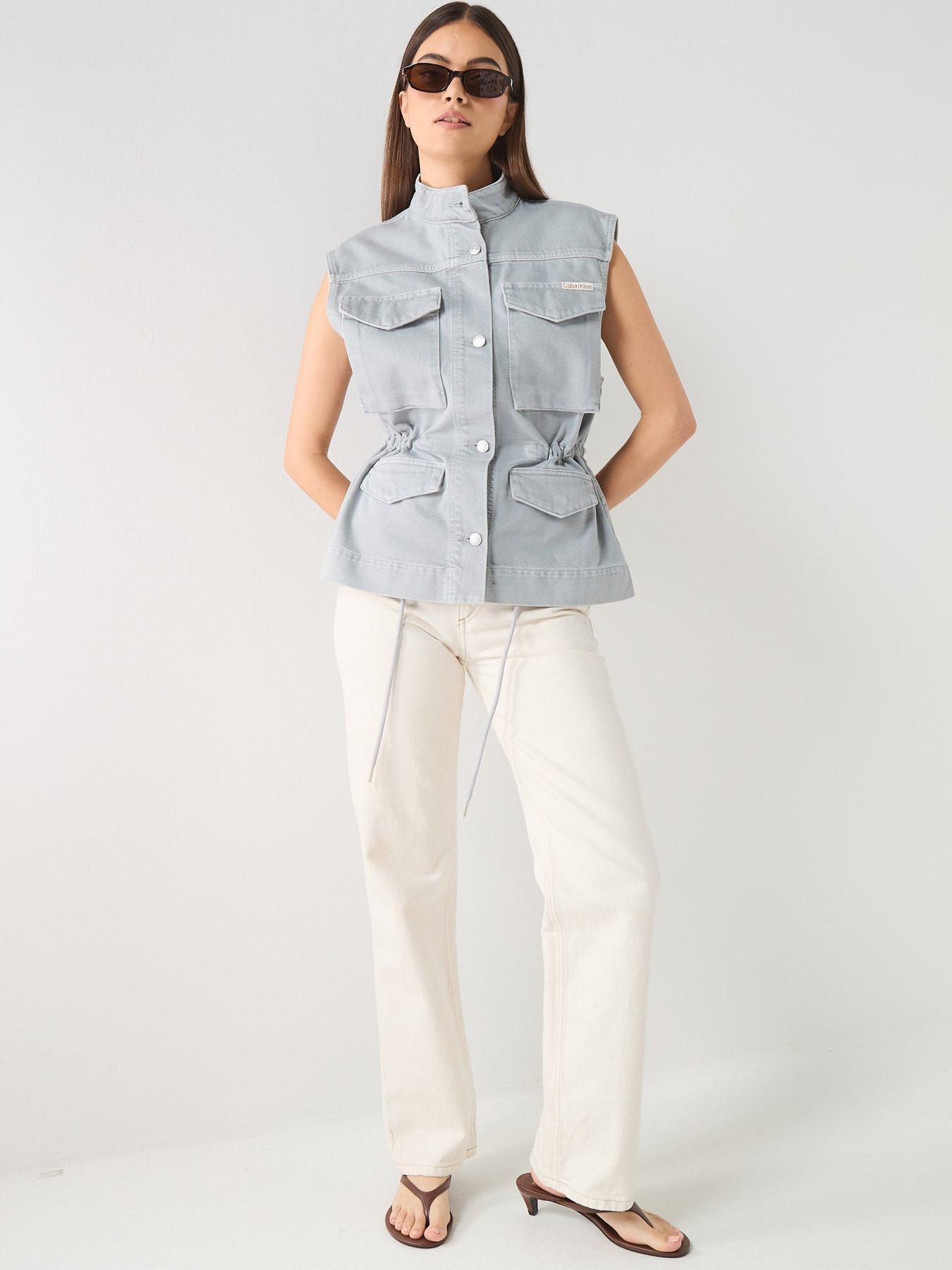 Image 3 of 6 of Calvin Klein Jeans Utility Field Vest - Soft Grey