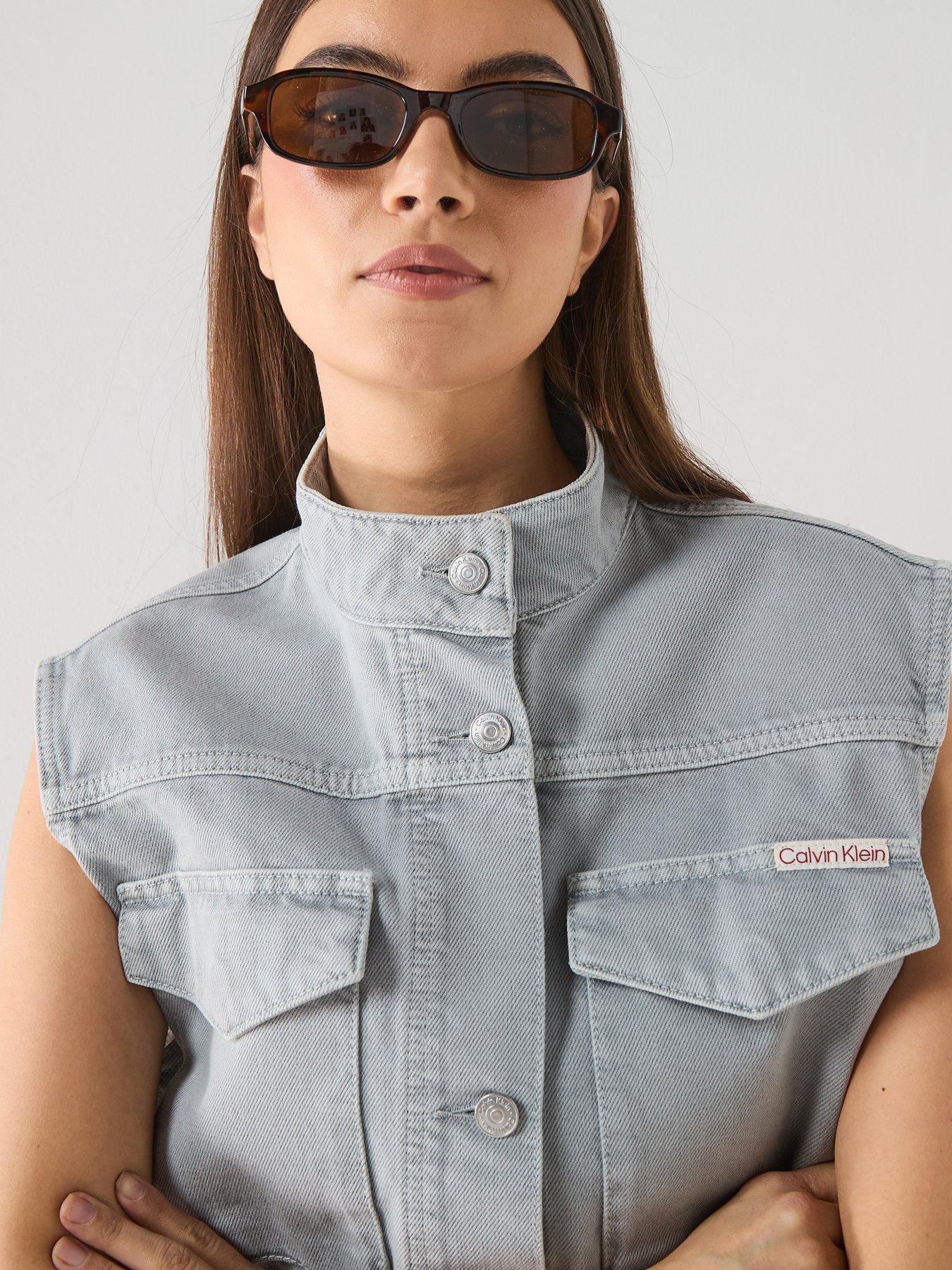 Image 4 of 6 of Calvin Klein Jeans Utility Field Vest - Soft Grey