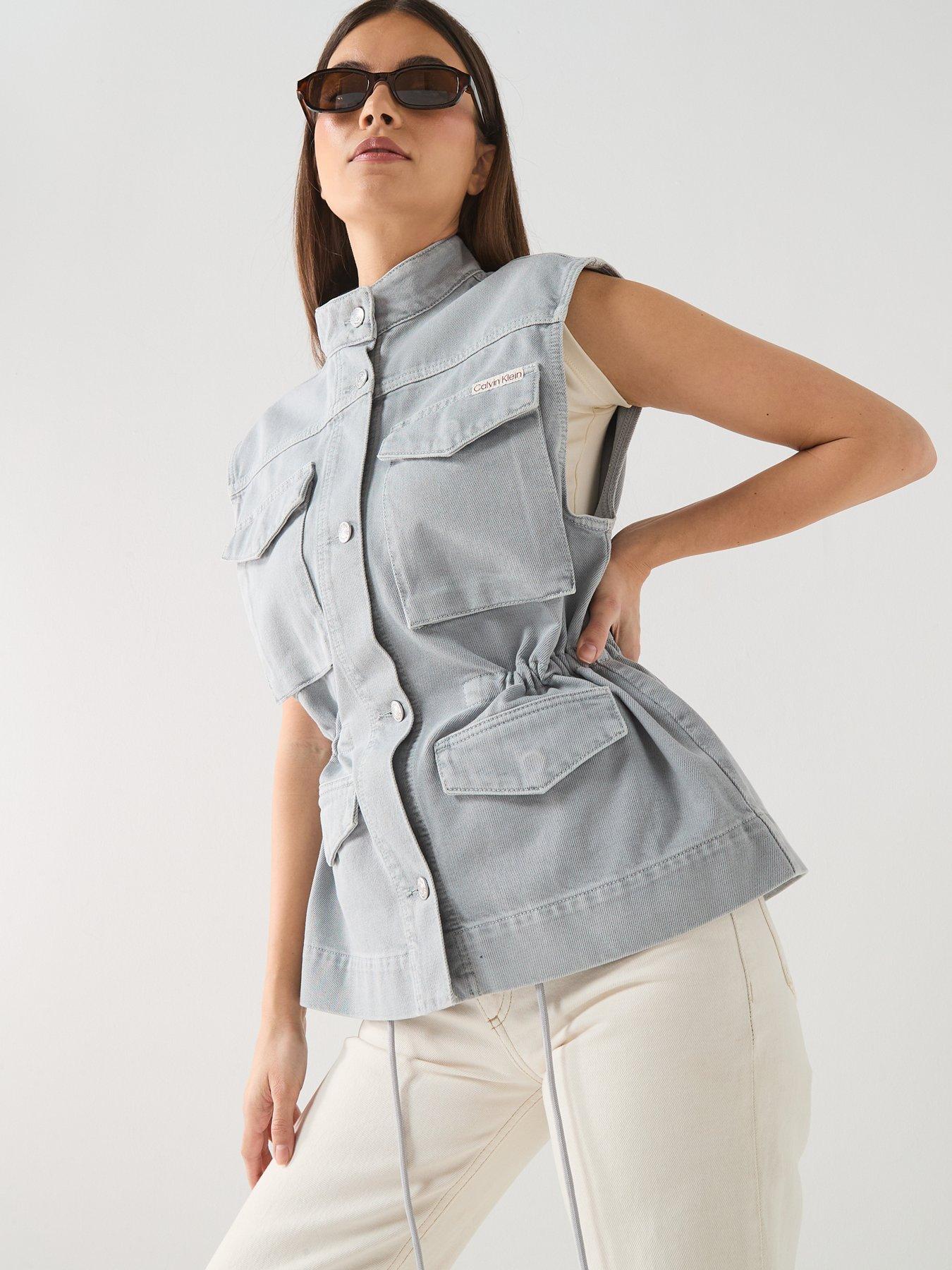 Image 5 of 6 of Calvin Klein Jeans Utility Field Vest - Soft Grey