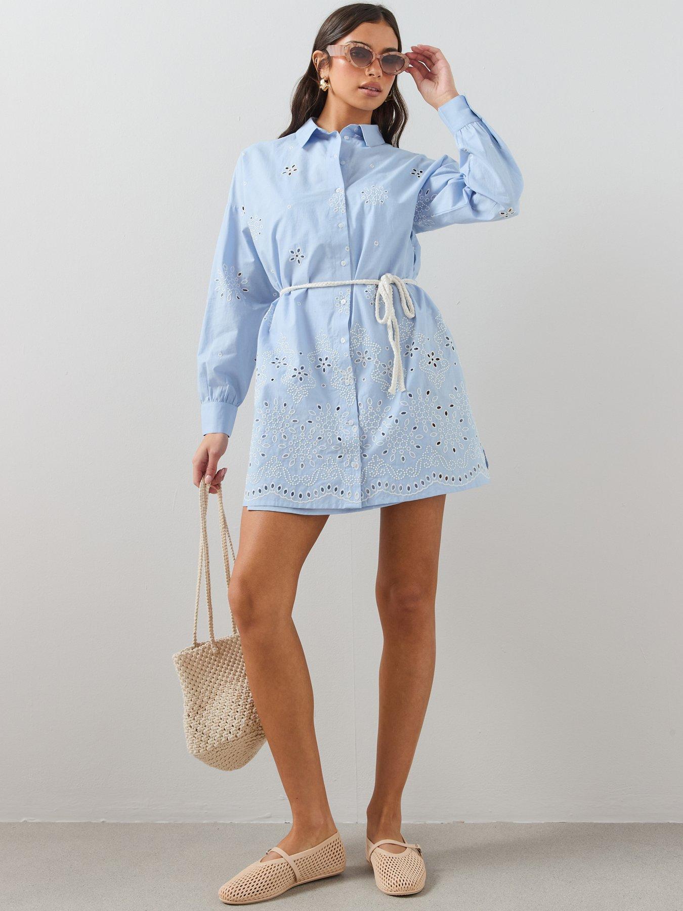 Dresses | The Very Collection | Mini (Short) | Shirt Dresses | Casual | Blue  | 20 | Women | Very