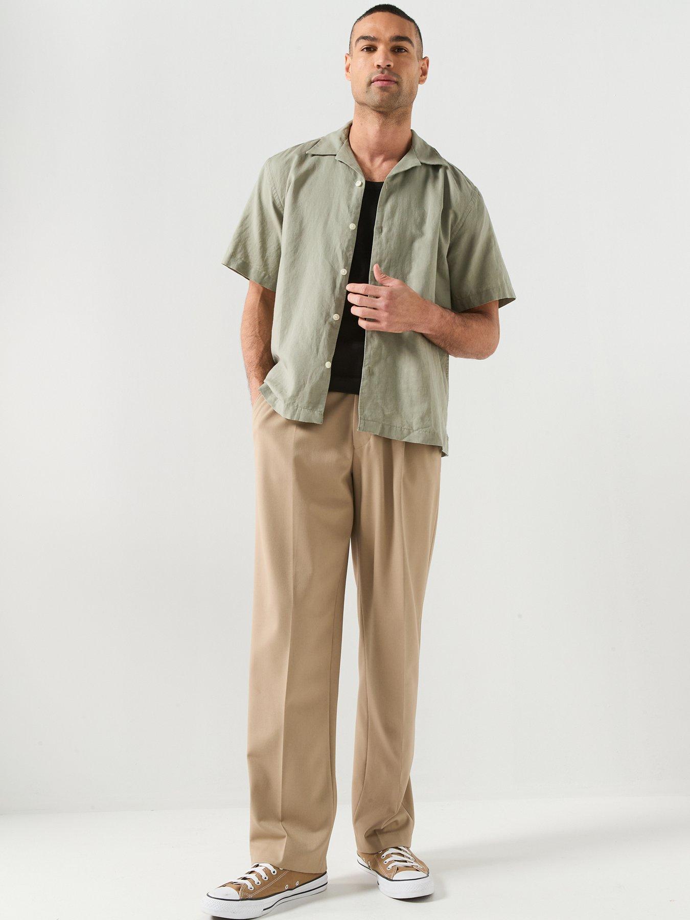 Image 3 of 5 of Selected Selected Clay Short Sleeve Linen Blend Shirt