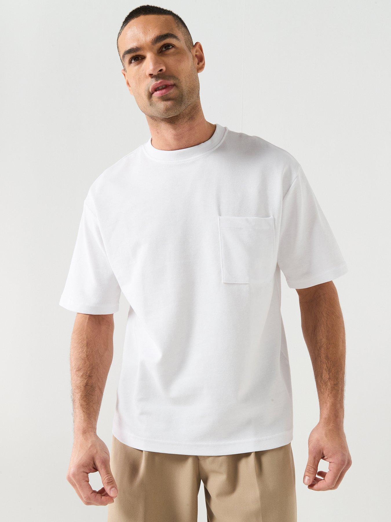 Image 1 of 6 of Selected Selected Oscar Pocket Detail T-shirt