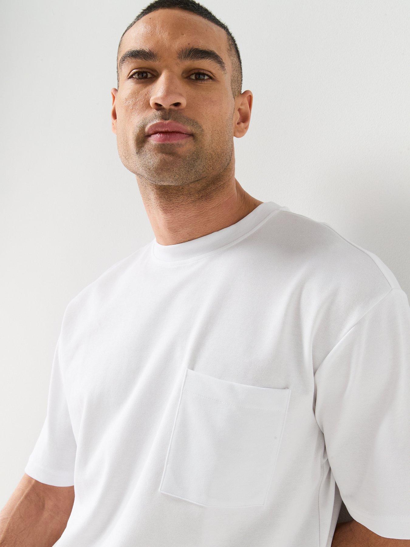 Image 4 of 6 of Selected Selected Oscar Pocket Detail T-shirt