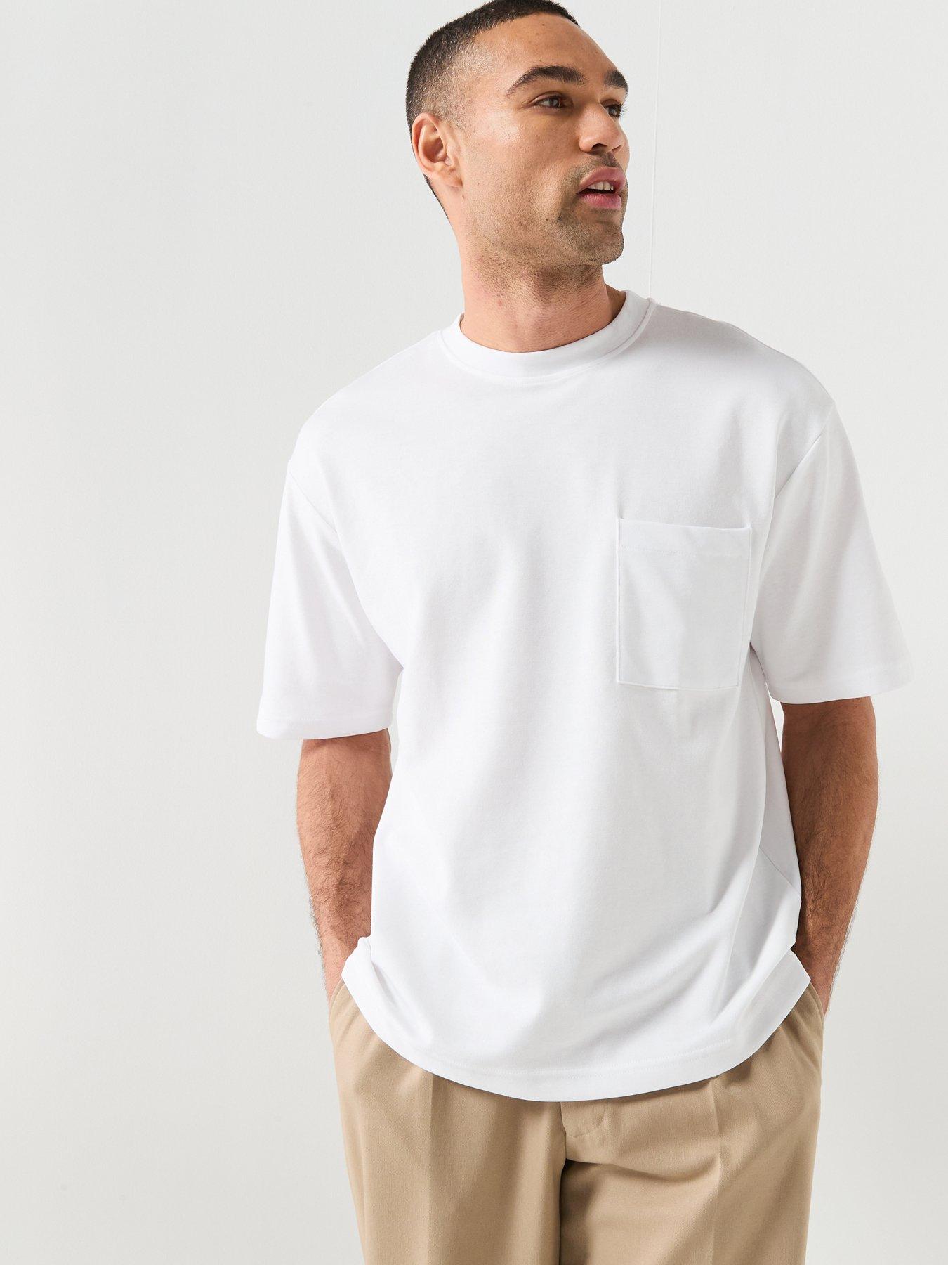 Image 6 of 6 of Selected Selected Oscar Pocket Detail T-shirt
