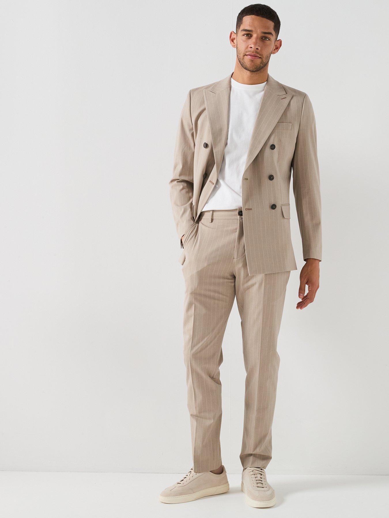 Image 3 of 4 of Selected Selected Liam Pinstripe Double Breasted Suit Jacket