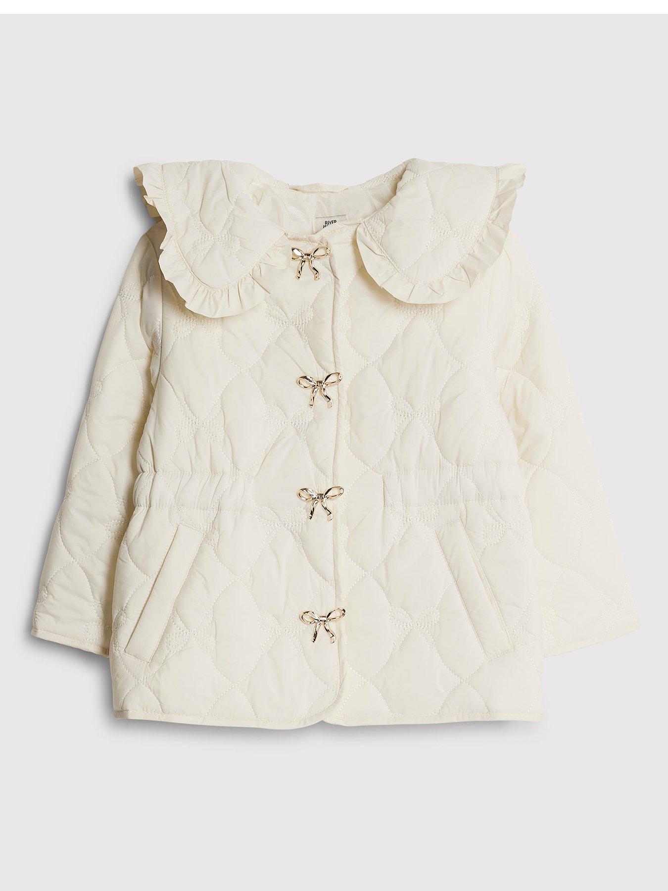 river-island-mini-girls-bow-quilted-collar-jacket-cream