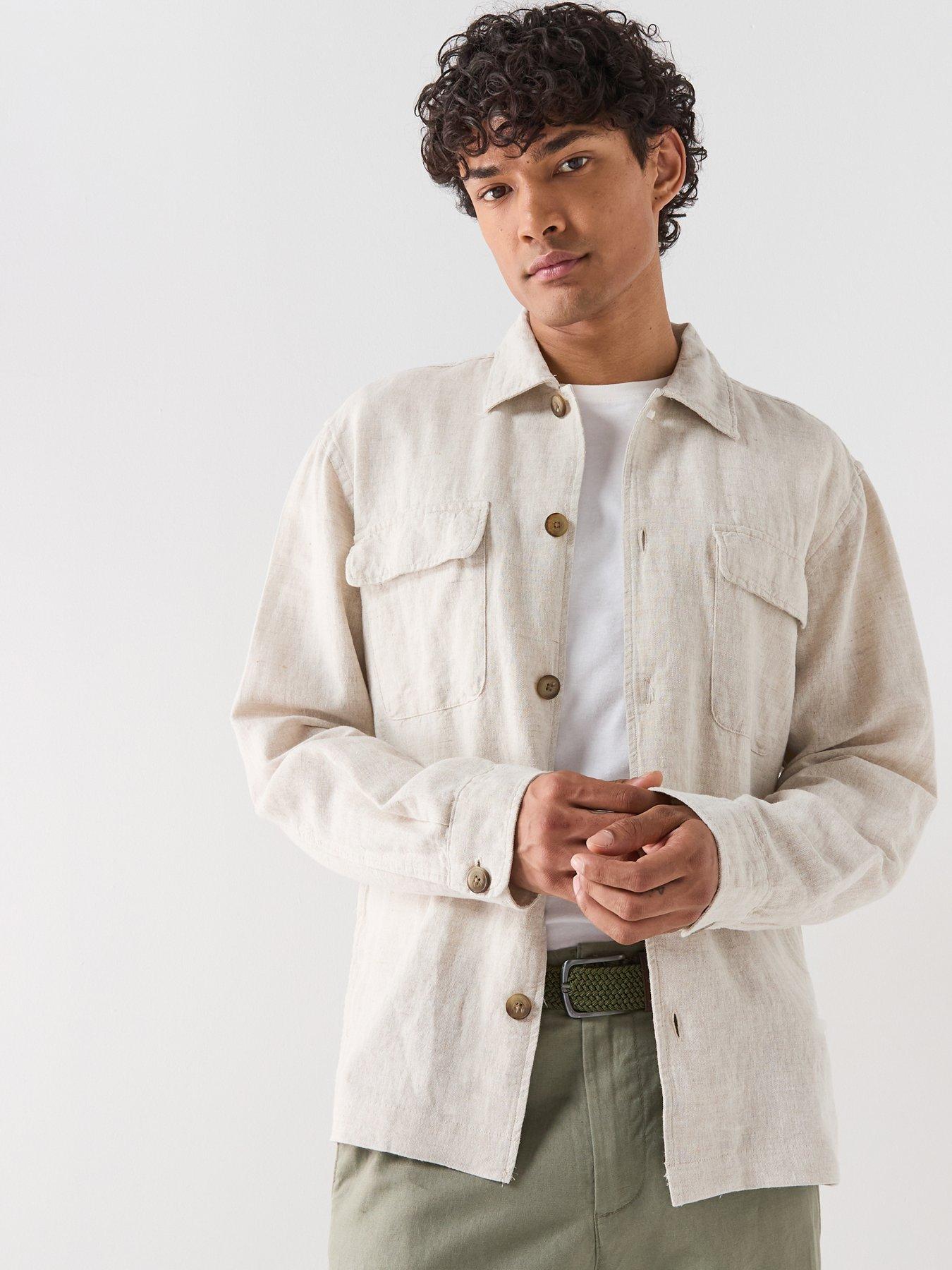 Image 1 of 6 of Selected Selected Leroy Linen Blend Overshirt