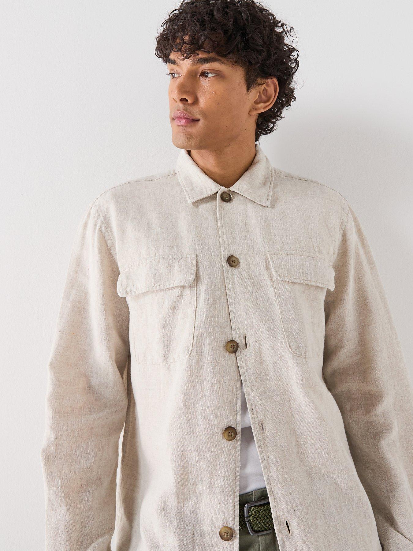 Image 4 of 6 of Selected Selected Leroy Linen Blend Overshirt