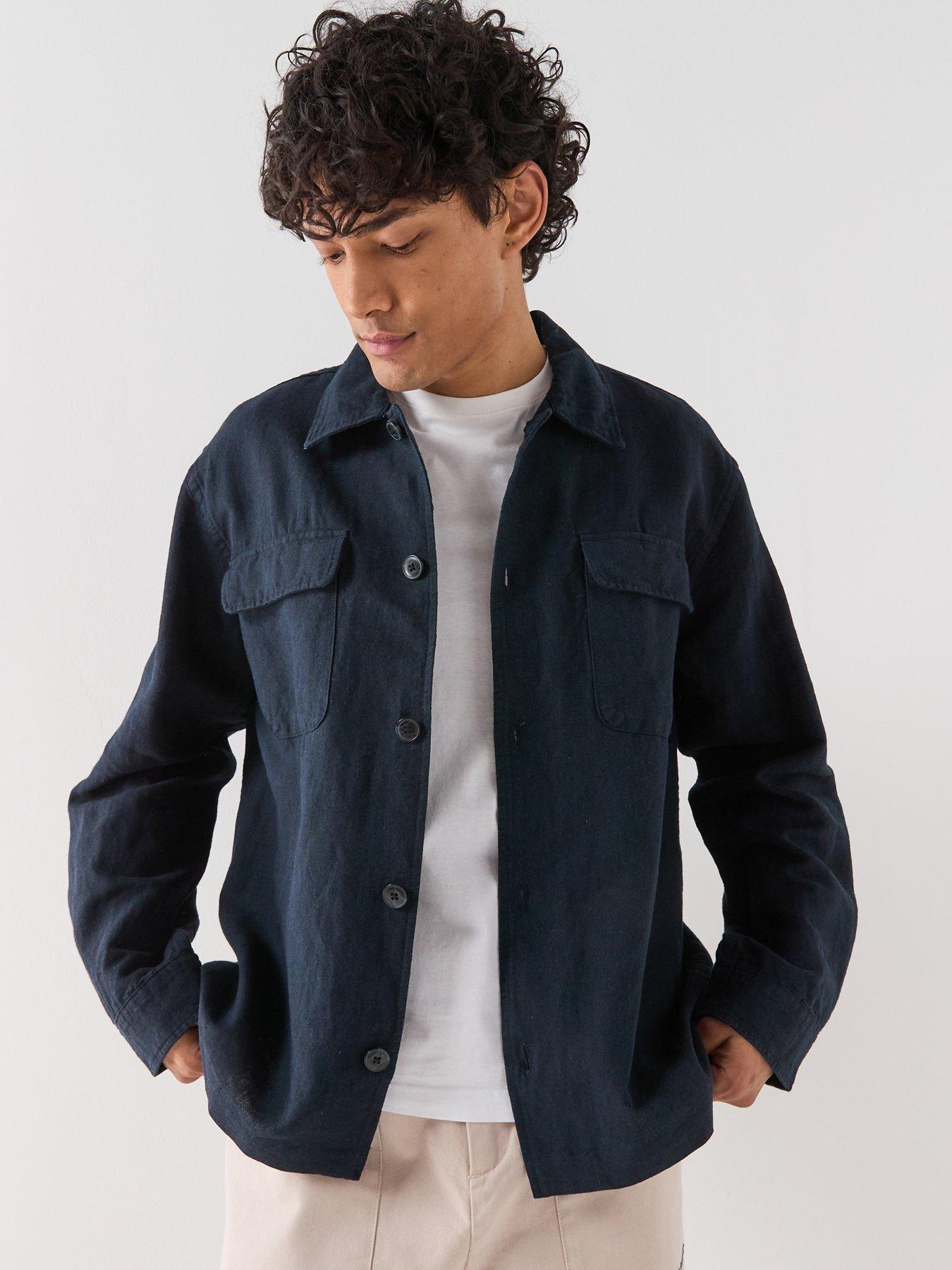 Image 1 of 6 of Selected Selected Leroy Linen Blend Overshirt