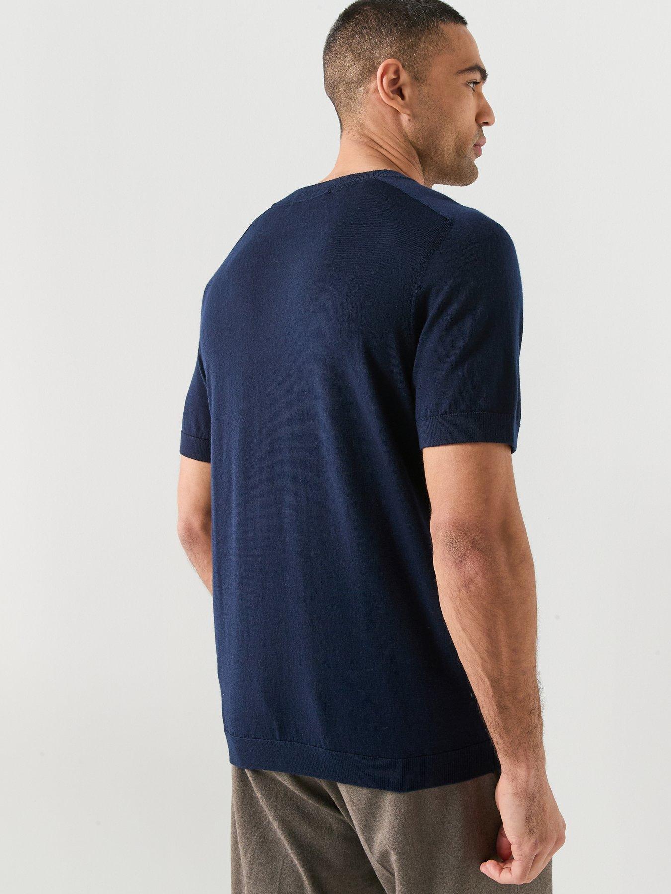 Image 2 of 5 of Selected Selected Tray Merino Knitted T-shirt