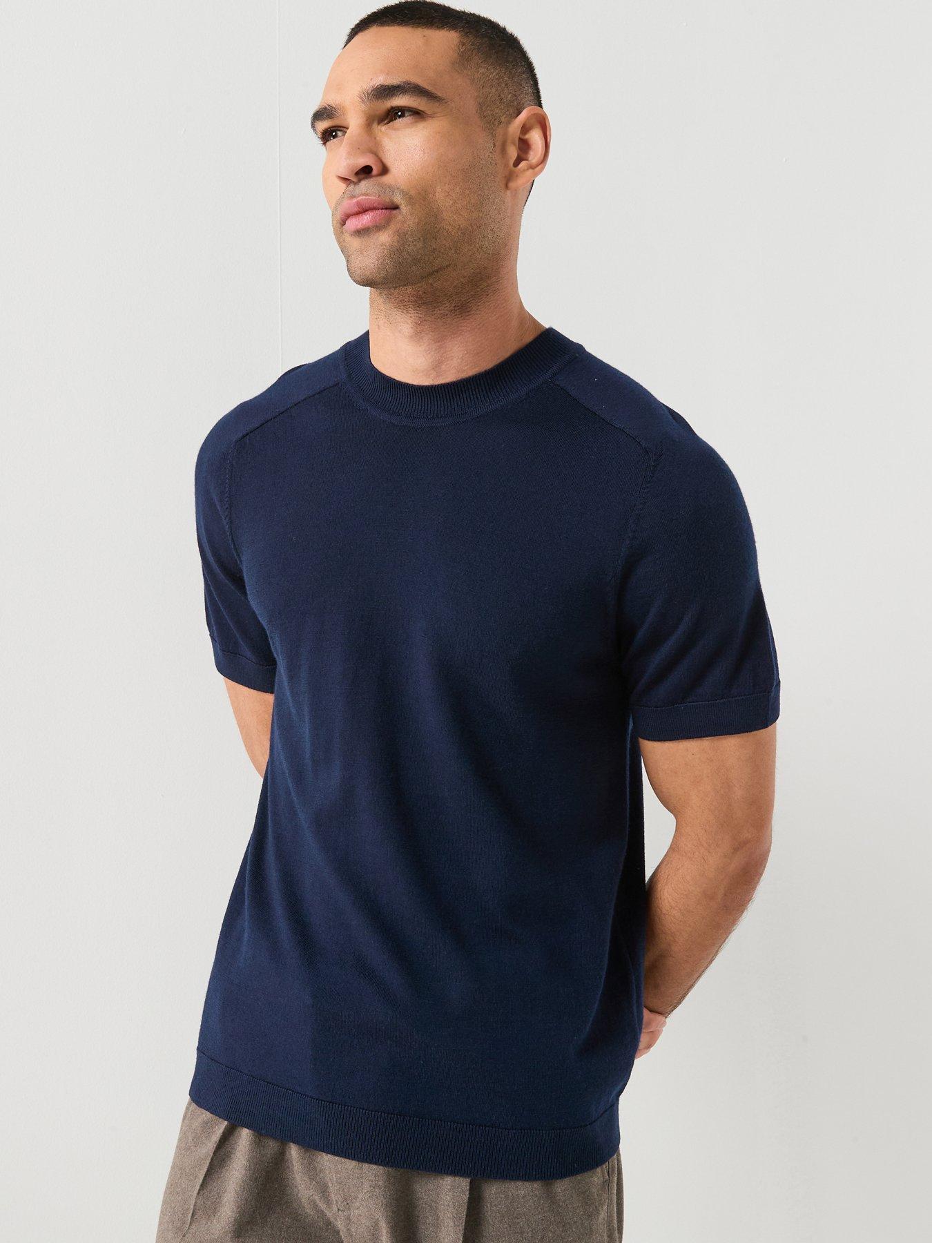 Image 5 of 5 of Selected Selected Tray Merino Knitted T-shirt
