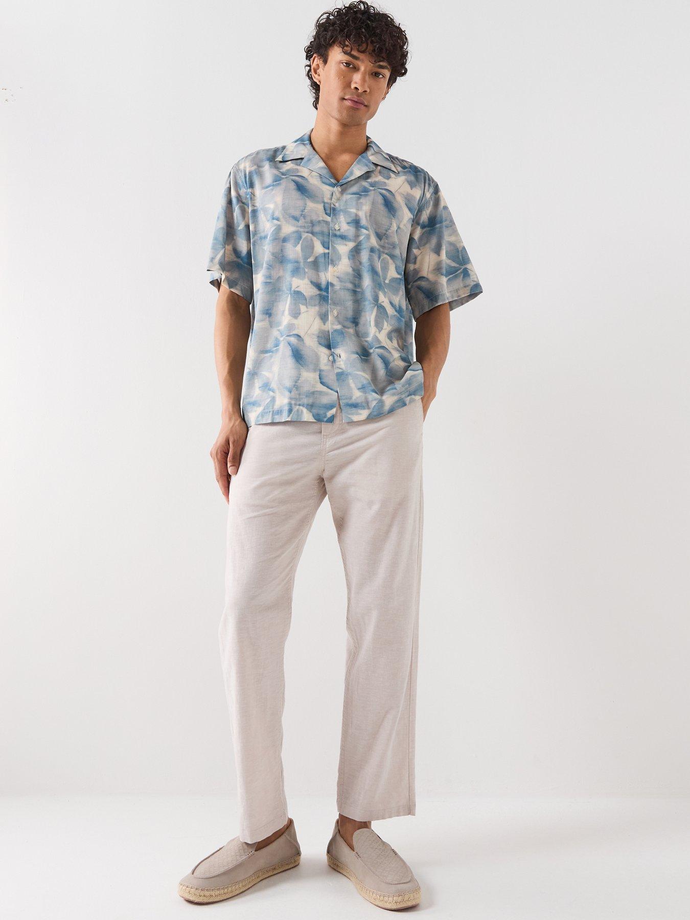 selected-air-mix-short-sleeve-shirt-blueback