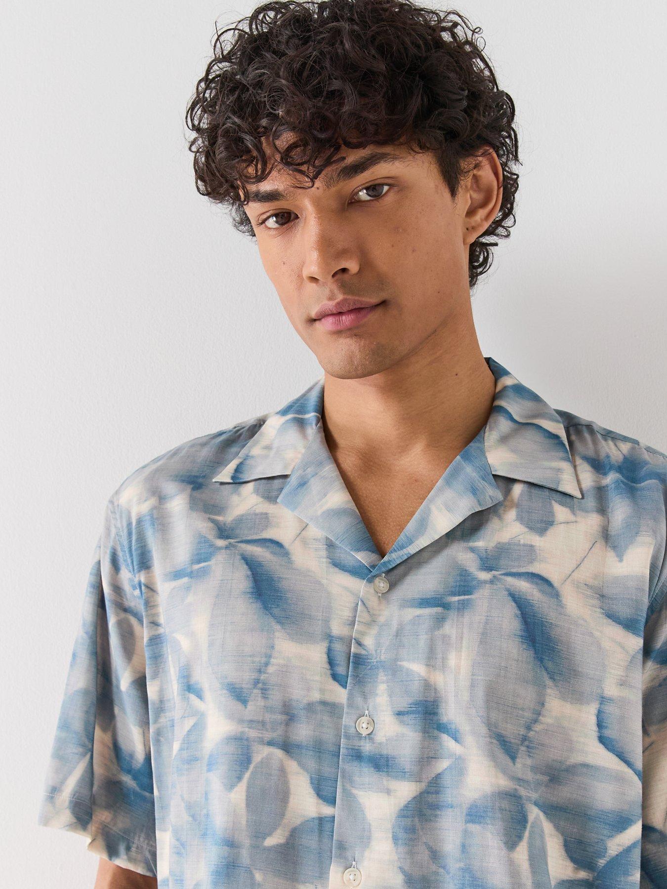 selected-air-mix-short-sleeve-shirt-bluedetail