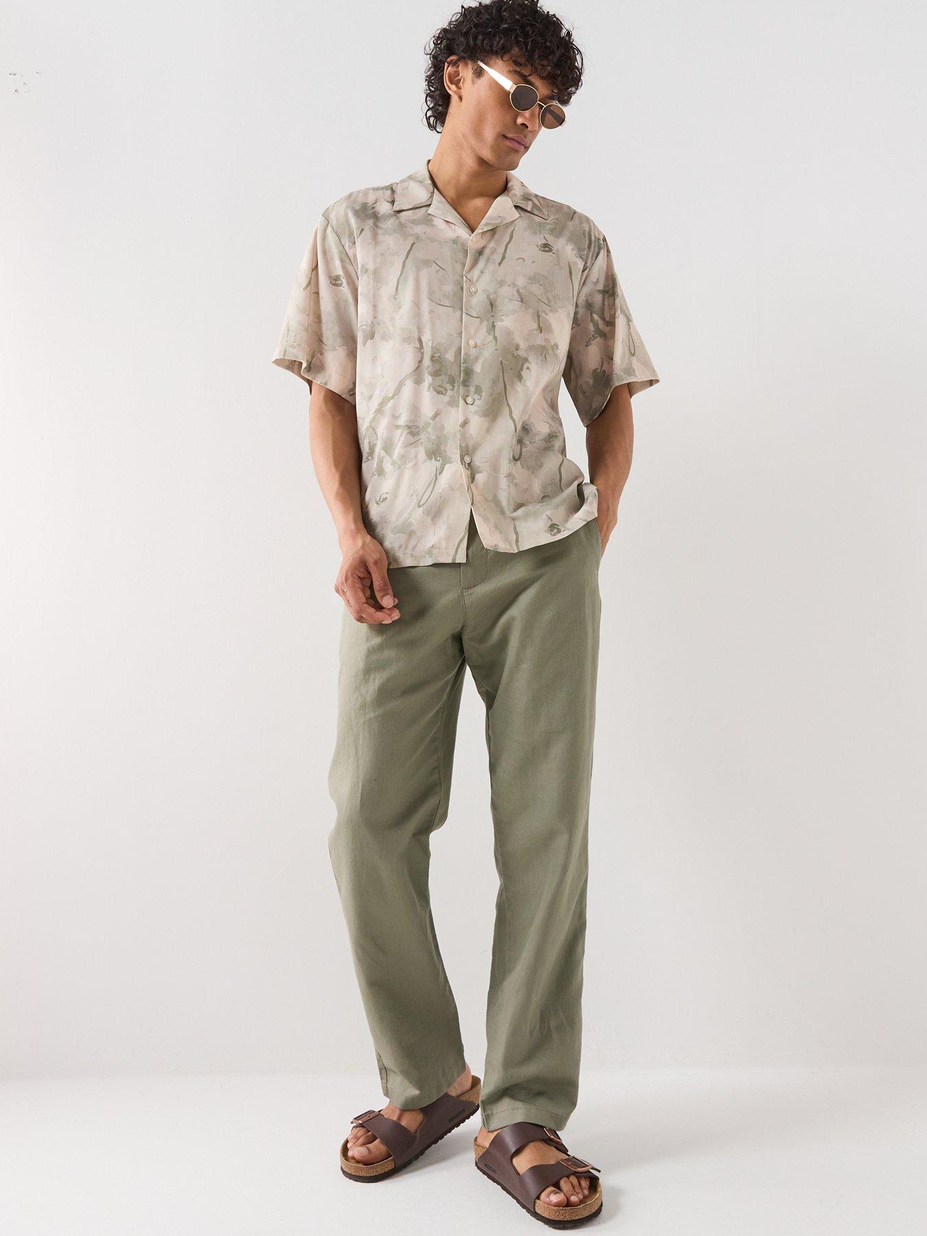 Image 3 of 6 of Selected Air Mix Short Sleeve Shirt - Green