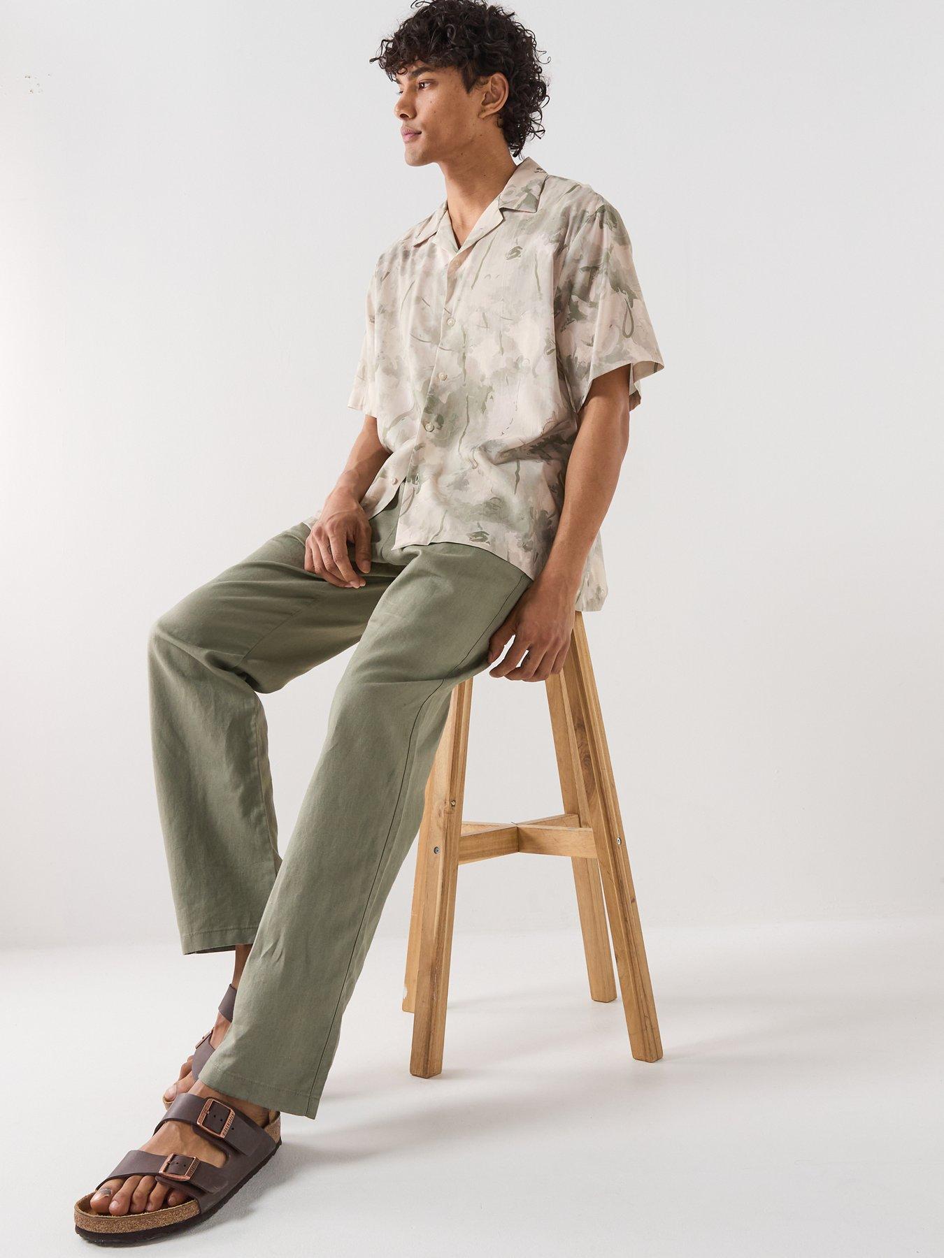 Image 4 of 6 of Selected Air Mix Short Sleeve Shirt - Green