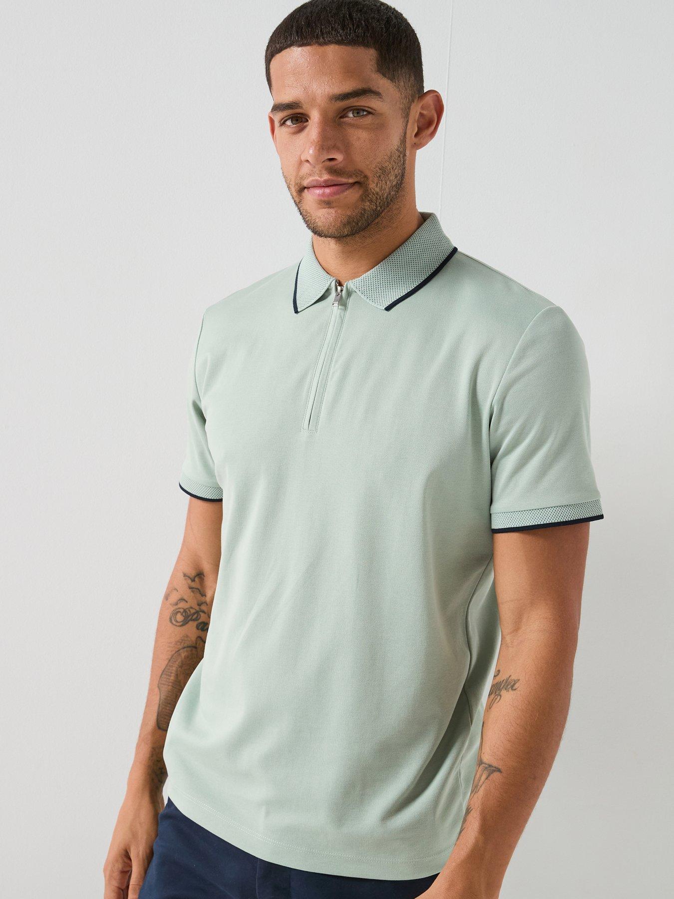 Selected Selected Fave Zip Short Sleeve Polo Shirt