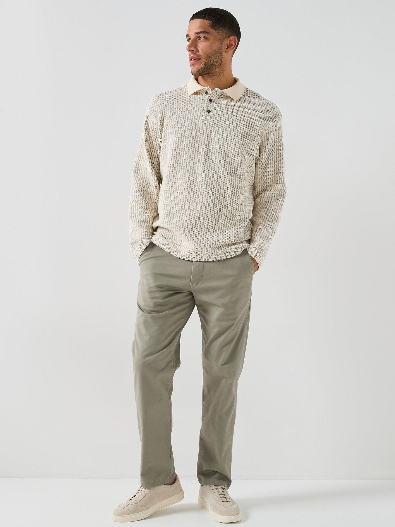 Image 3 of 4 of Selected Selected Gabriel Long Sleeve Sweat Polo Shirt