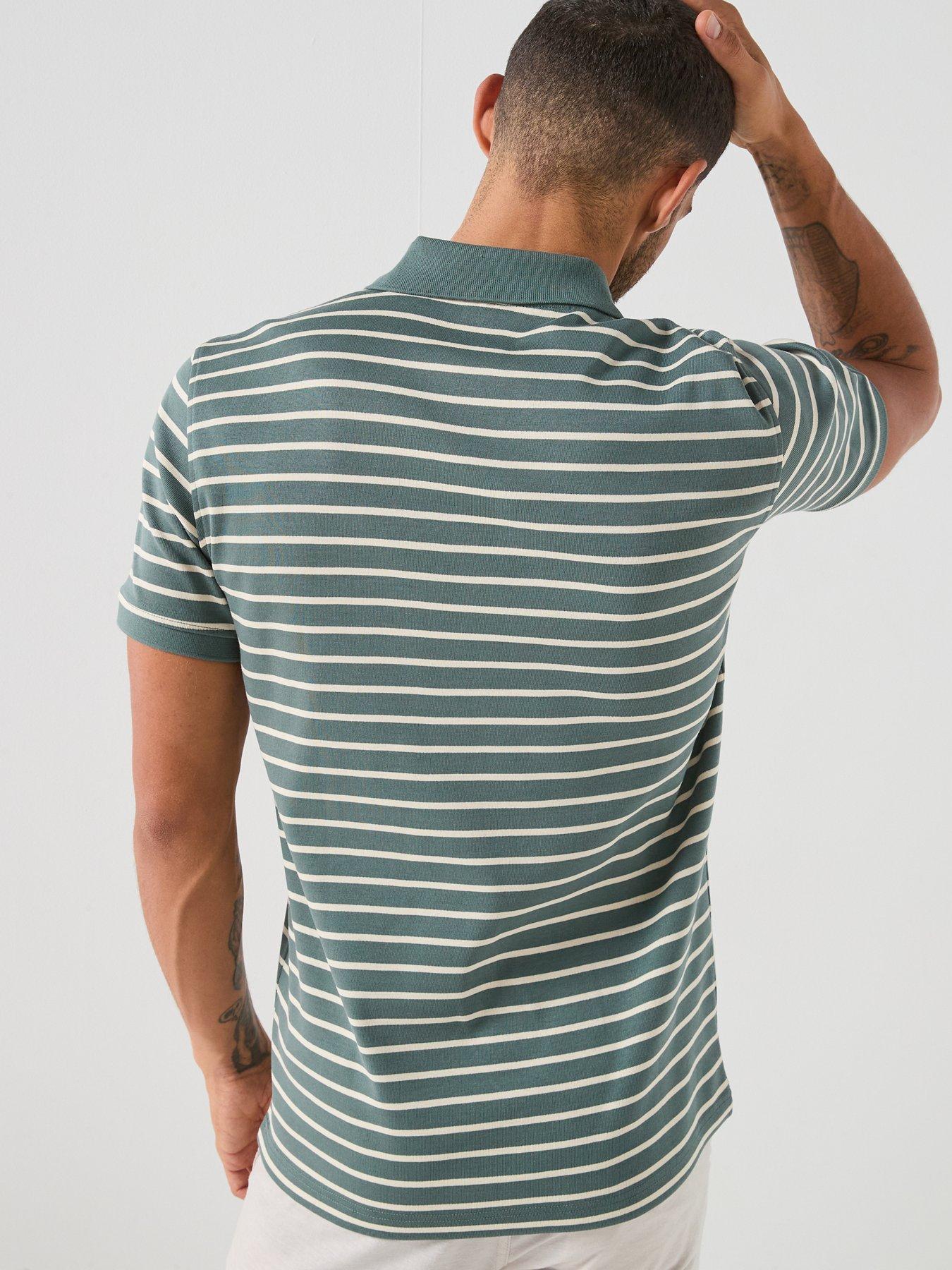 Image 2 of 4 of Selected Selected Dean Stripe Short Sleeve Polo Shirt