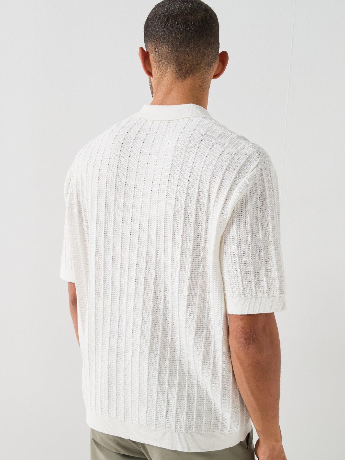 Image 2 of 4 of Selected Selected Dane Short Sleeve Knit Structure Polo Shirt