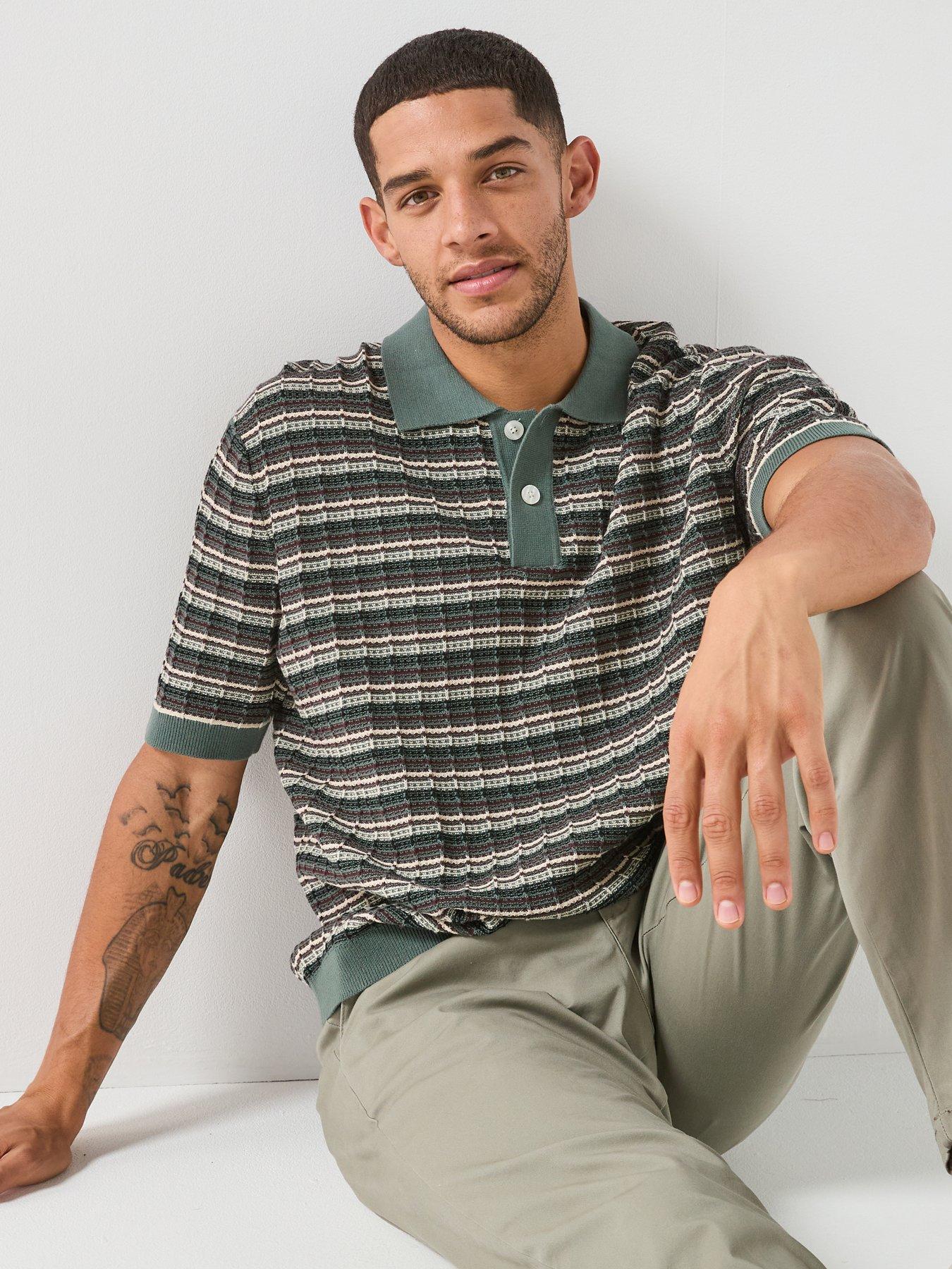 Selected Selected Dane Short Sleeve Knit Structure Polo Shirt