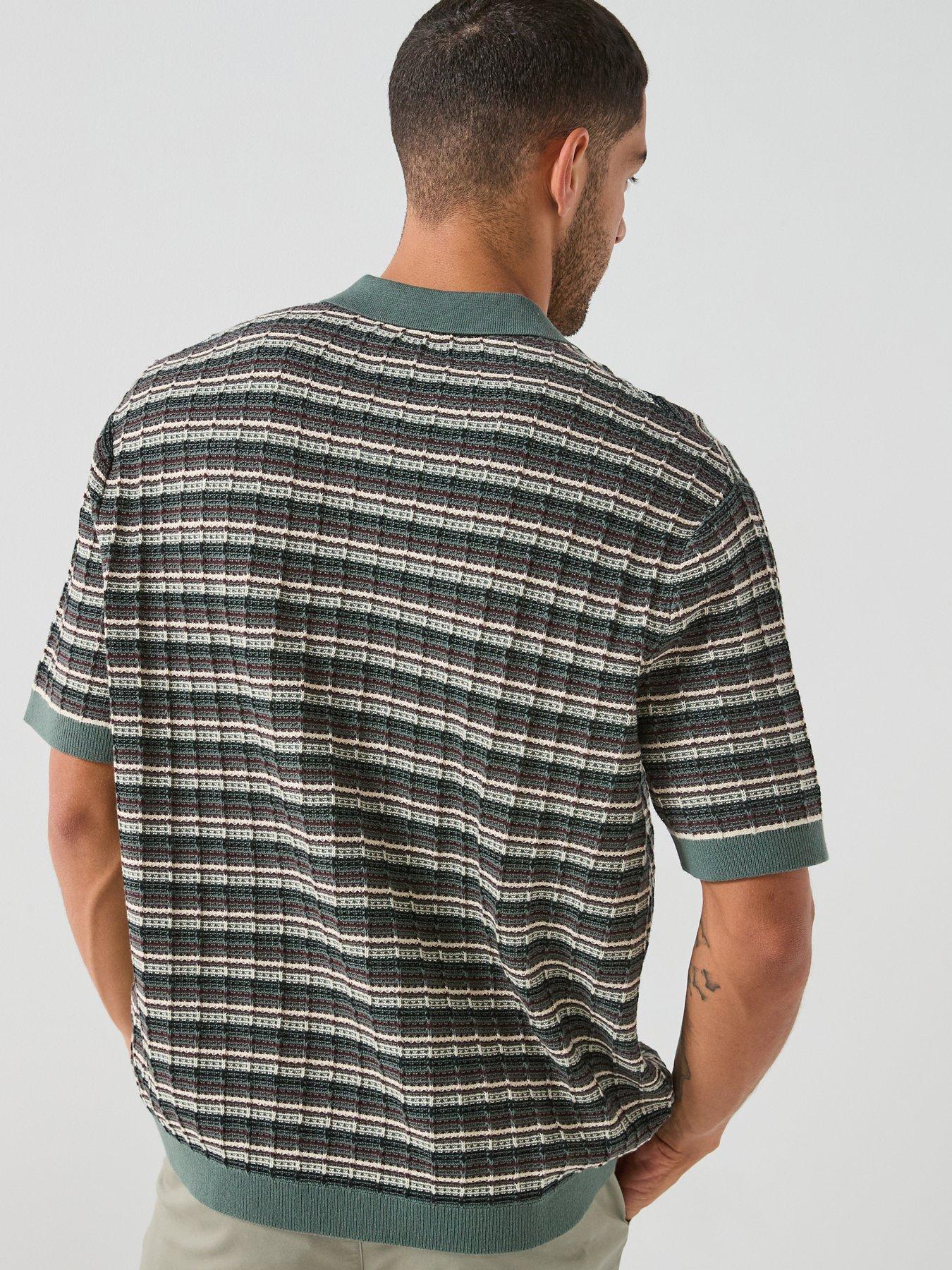 Image 2 of 5 of Selected Selected Dane Short Sleeve Knit Structure Polo Shirt