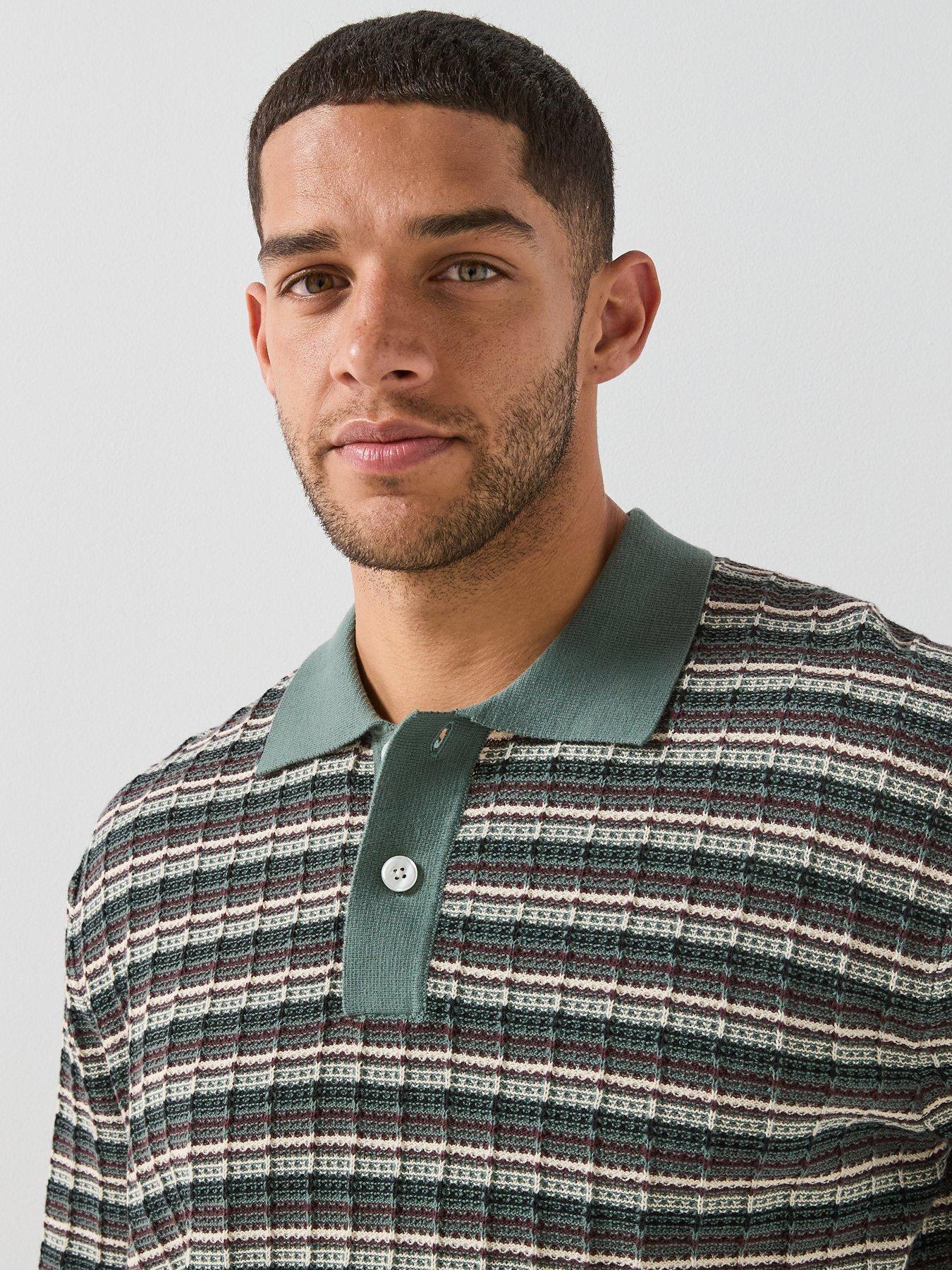 Image 4 of 5 of Selected Selected Dane Short Sleeve Knit Structure Polo Shirt