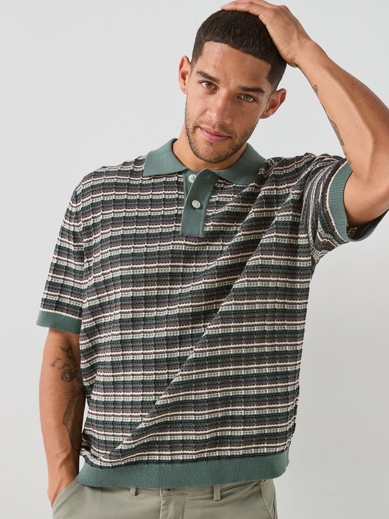 Image 5 of 5 of Selected Selected Dane Short Sleeve Knit Structure Polo Shirt