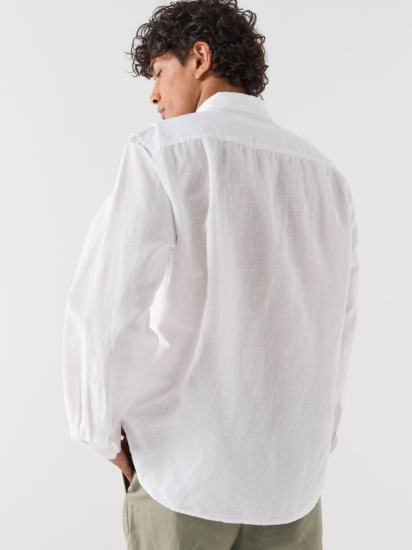 selected-clay-linen-blend-blend-long-sleeve-shirt-whitestillFront