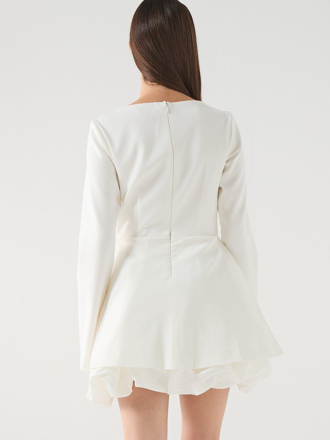 six-stories-puff-hem-mini-dress-soft-whitestillFront