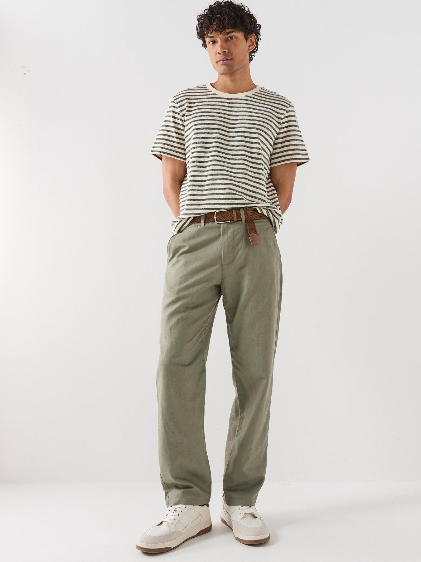Image 3 of 5 of Selected Kevin Stripe Short Sleeve T-Shirt - White