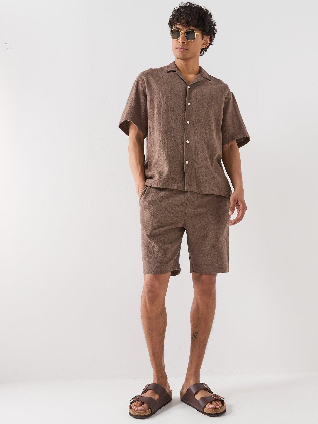 selected-cal-short-sleeve-resort-shirt-chocolate-chipback