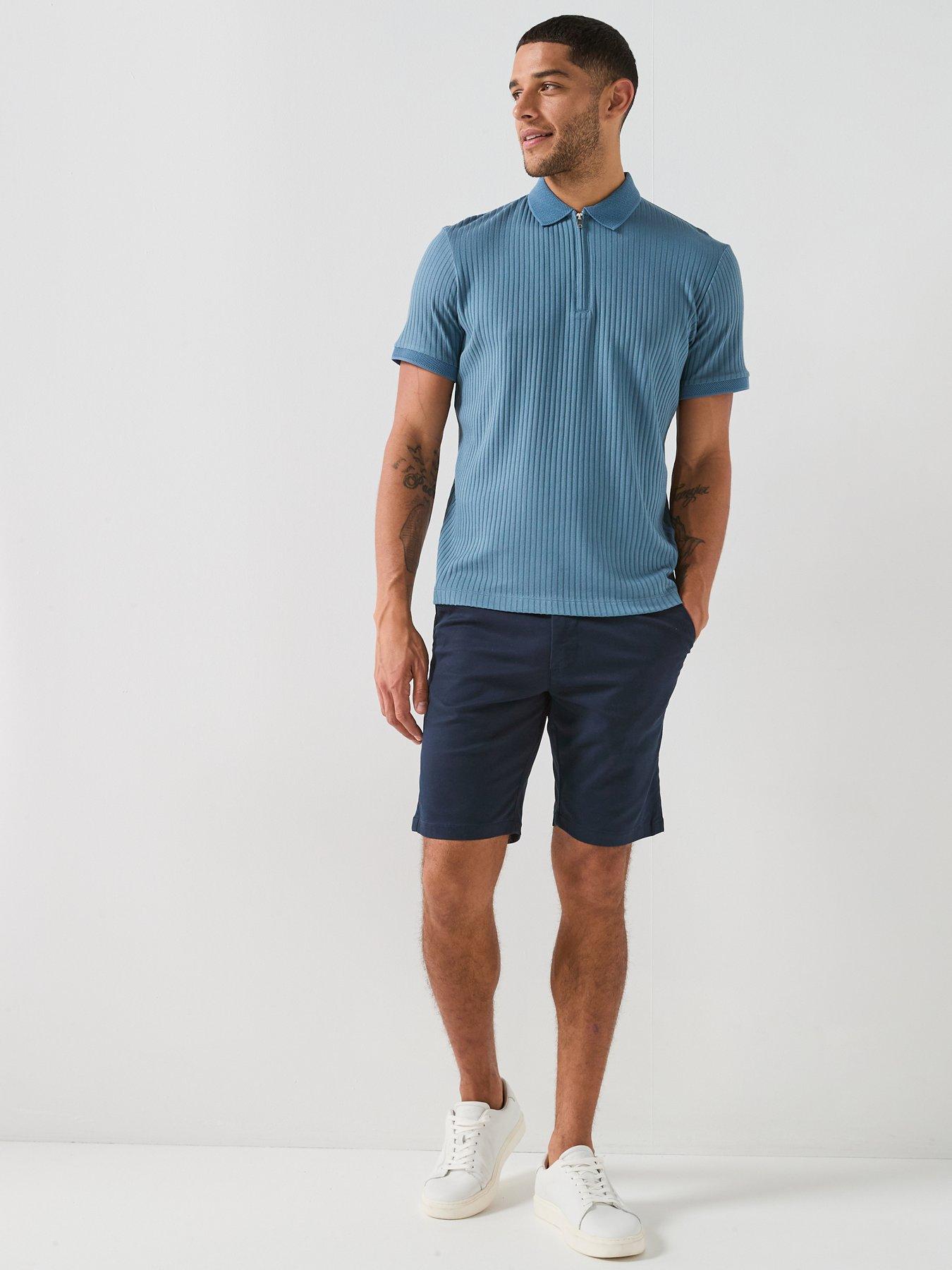 Image 3 of 4 of Selected Selected Fave Zip Short Sleeve Polo Shirt
