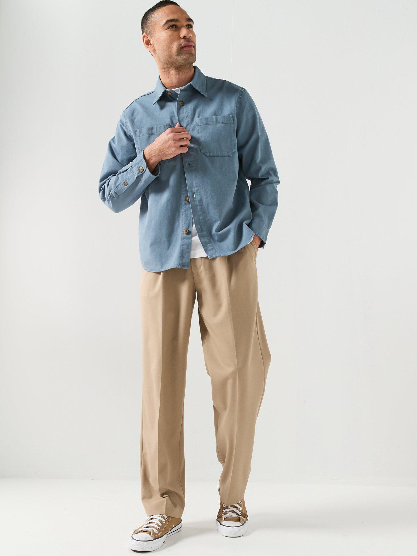 selected-travis-twill-overshirt-blueback