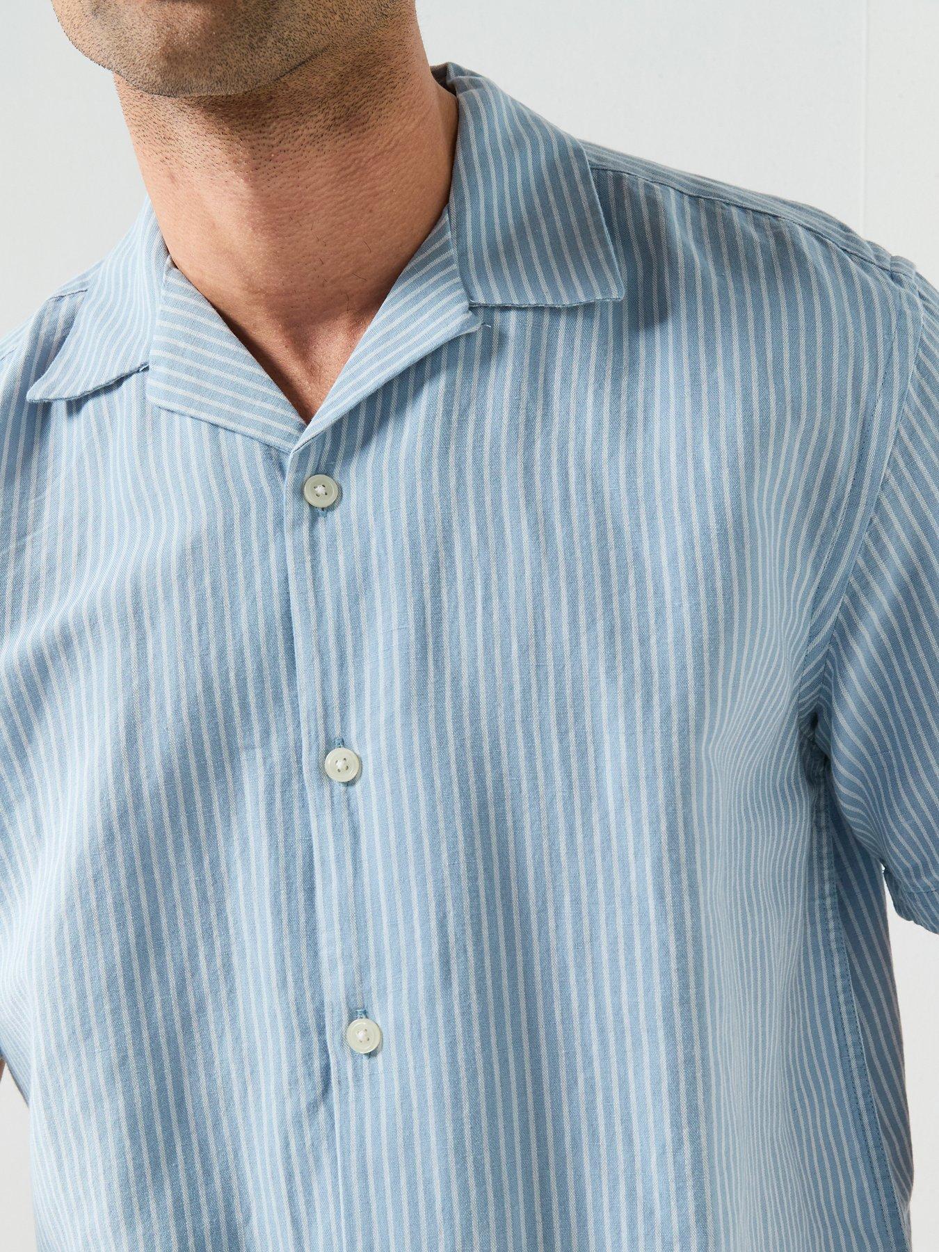 selected-selected-clay-short-sleeve-linen-blend-shirtoutfit