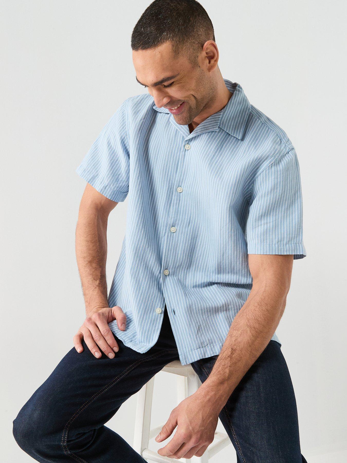 Image 5 of 5 of Selected Selected Clay Short Sleeve Linen Blend Shirt