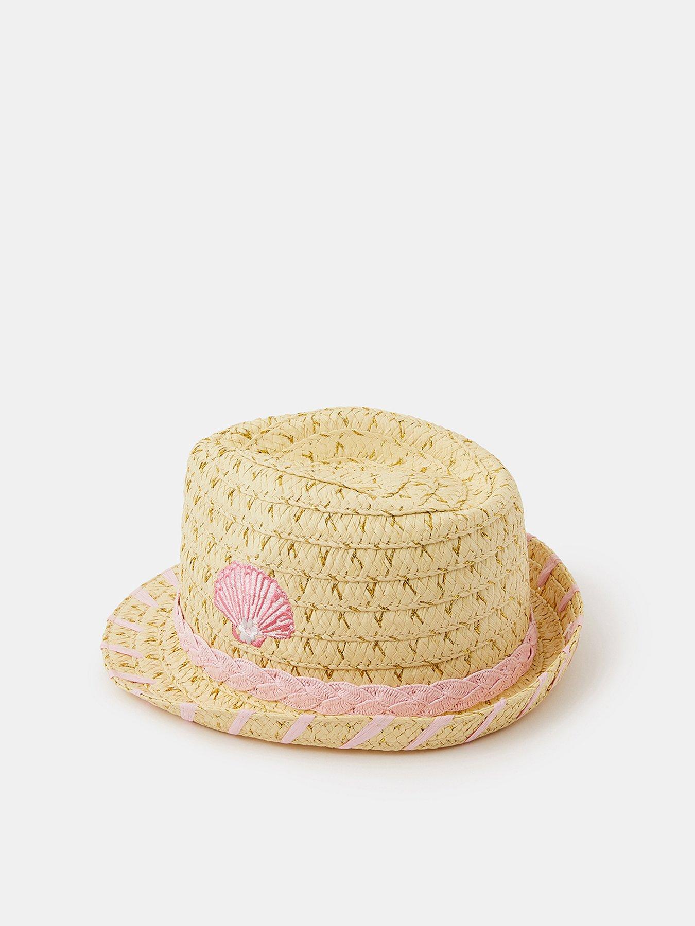 Image 2 of 3 of Accessorize Girls Seashell Trilby Hat - Beige