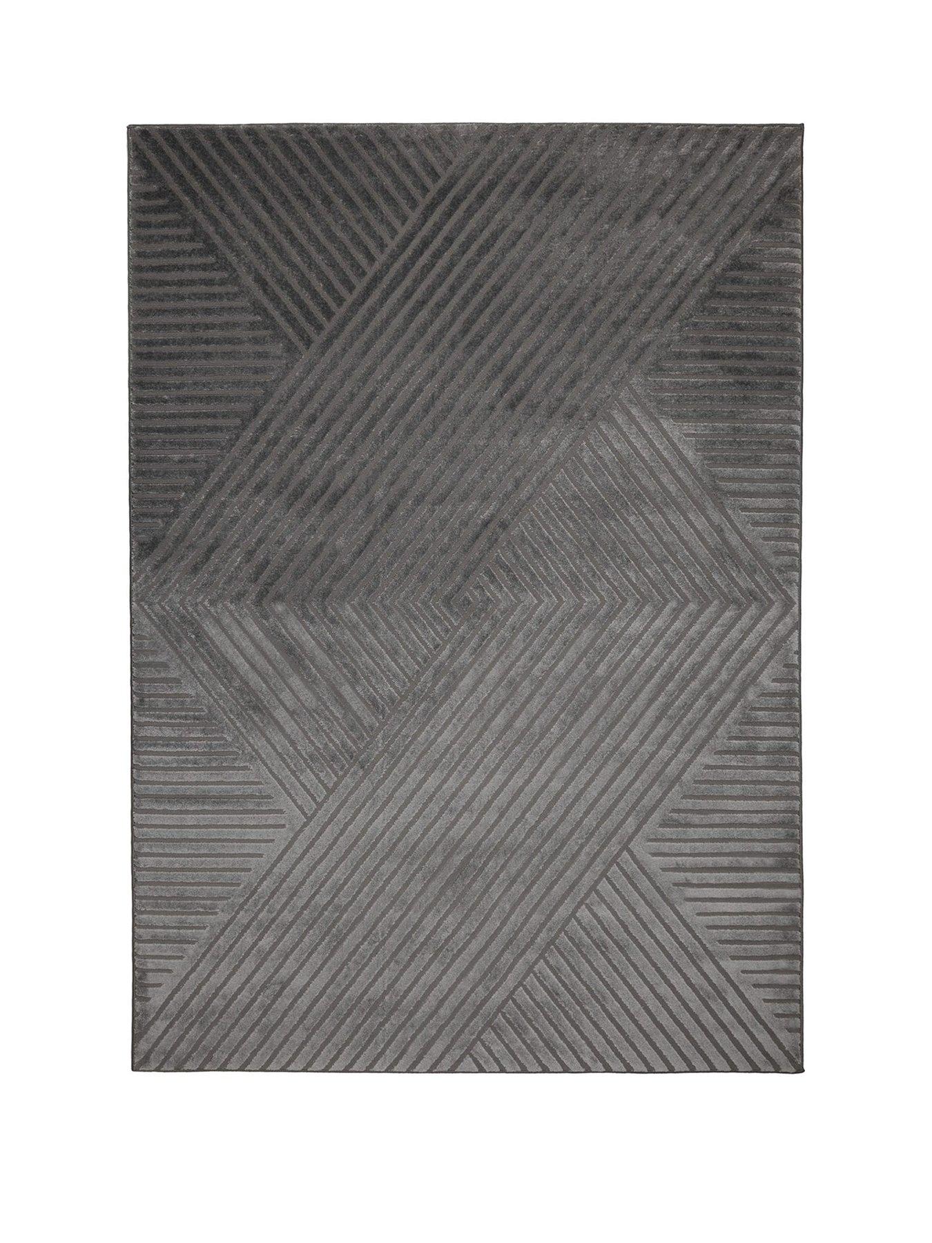 Image 2 of 4 of The Very Collection Atelier Diamond Rug - Charcoal