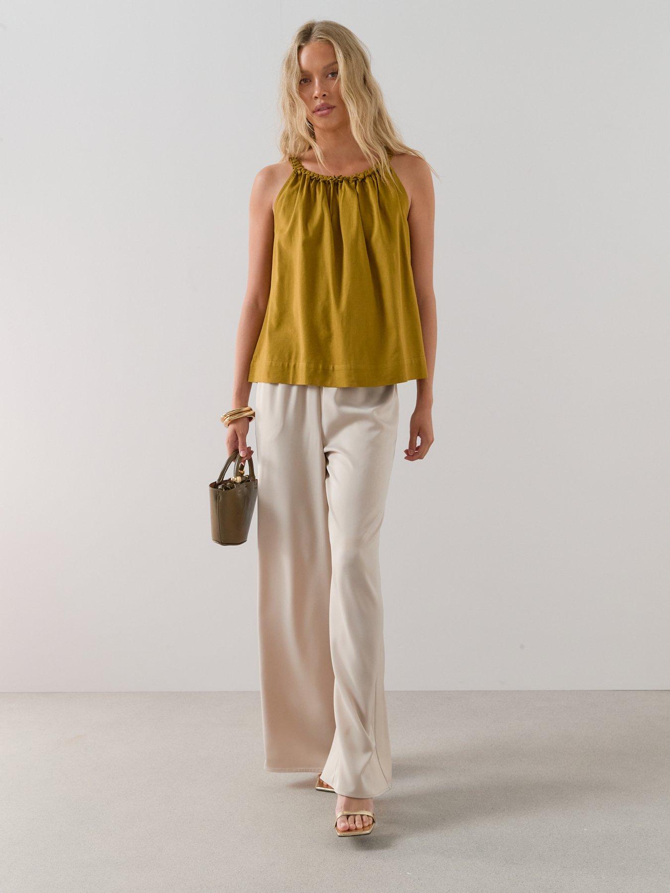 Image 3 of 7 of The Very Collection Twist Neckline Blouse - Green