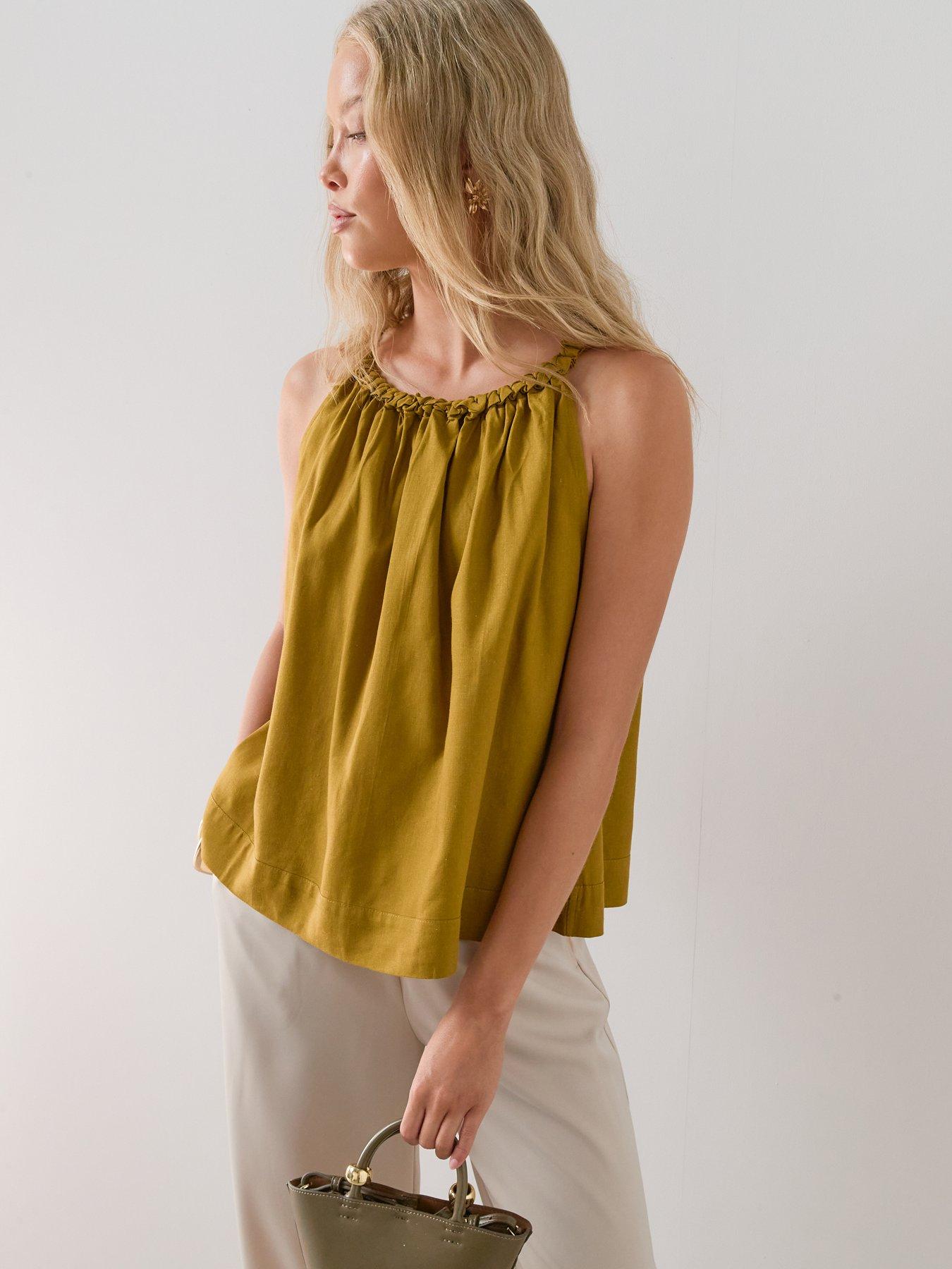 Image 5 of 7 of The Very Collection Twist Neckline Blouse - Green