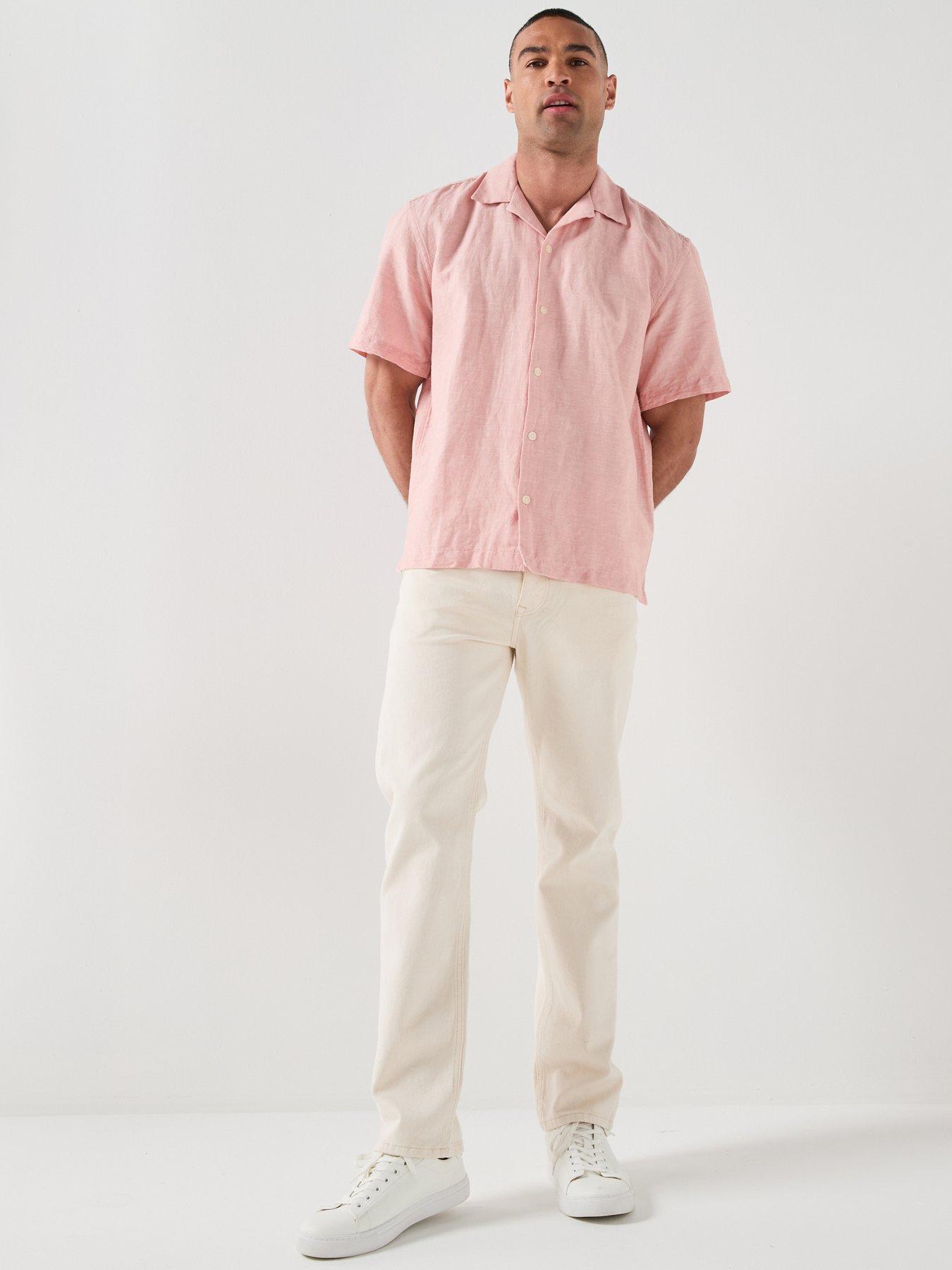 selected-selected-clay-short-sleeve-linen-blend-shirtback